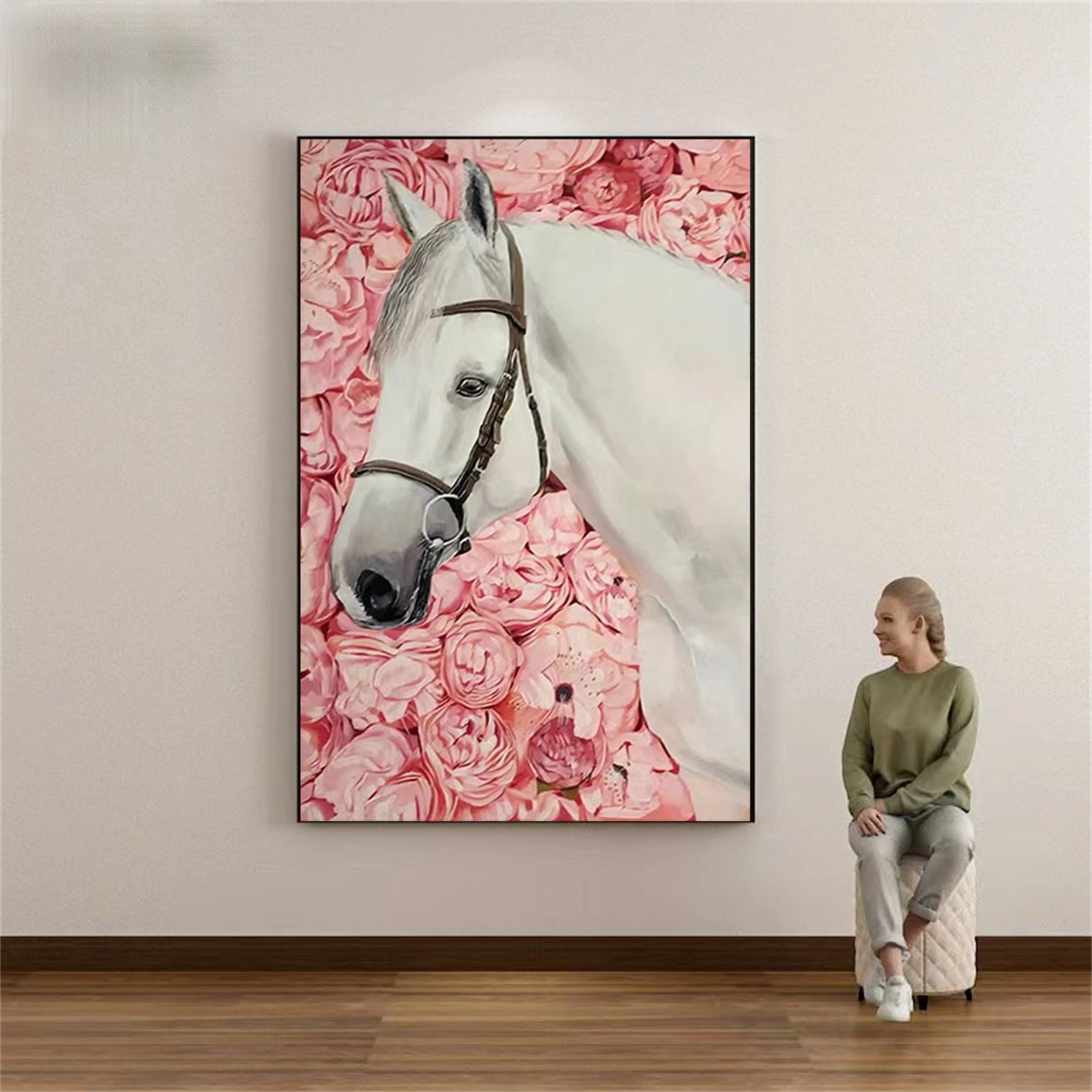 Colorful Horse Abstract Animal Wall Art #AL027