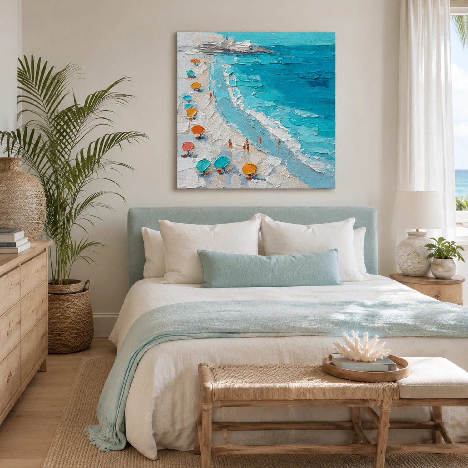 Sea & Sky Abstract Textured Wall Art #MS322