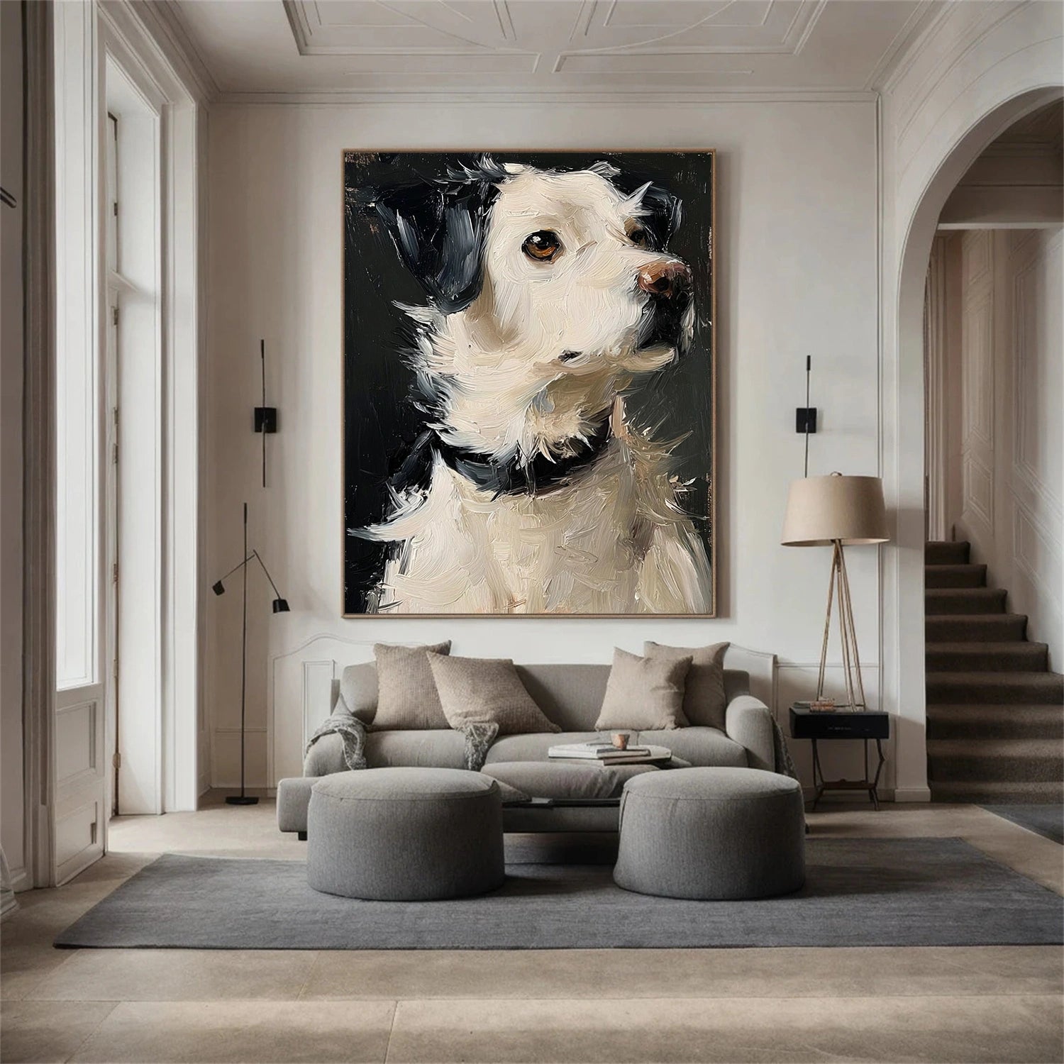 Abstract Animal Dog Wall Art #AL192