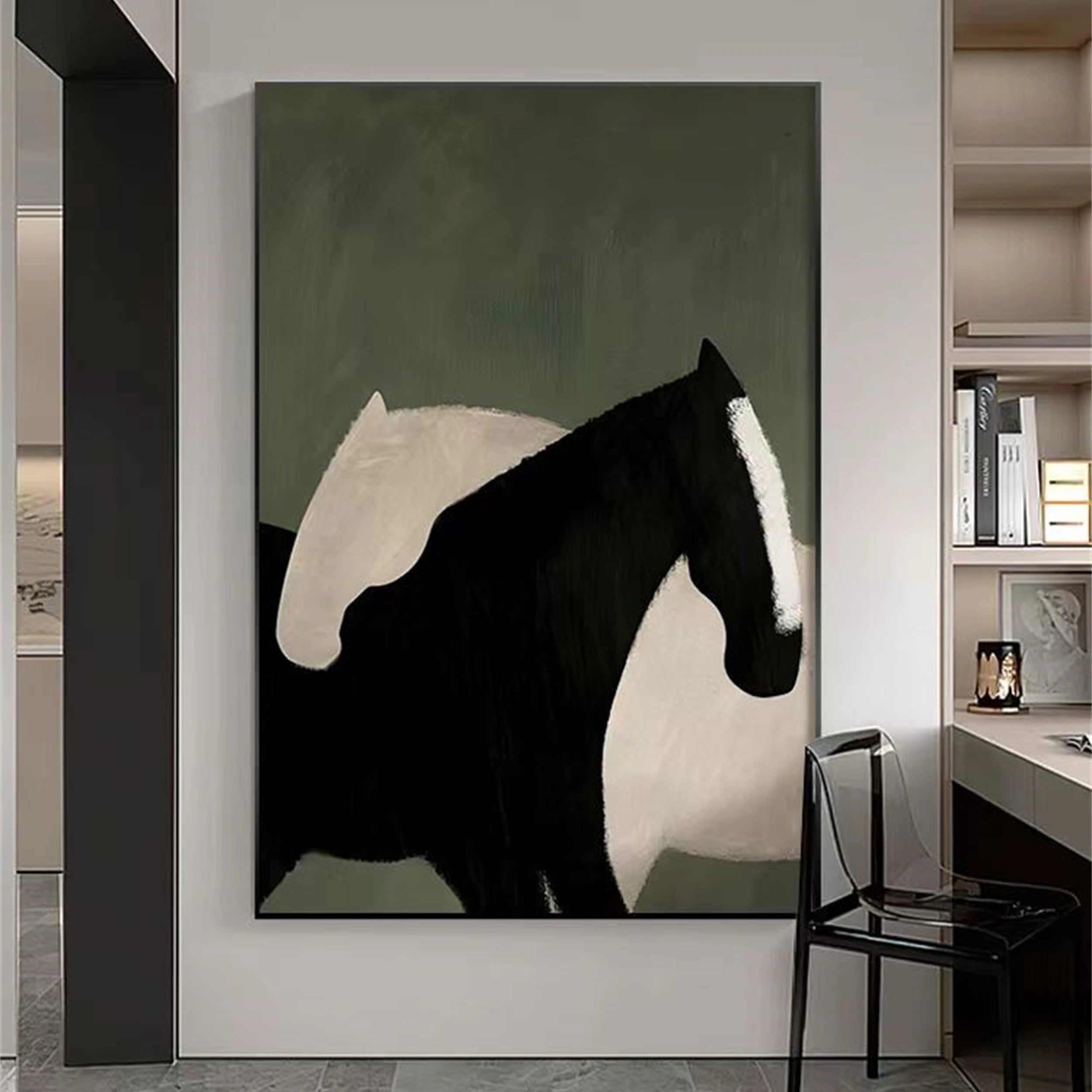 Colorful Horse Abstract Animal Wall Art #AL033