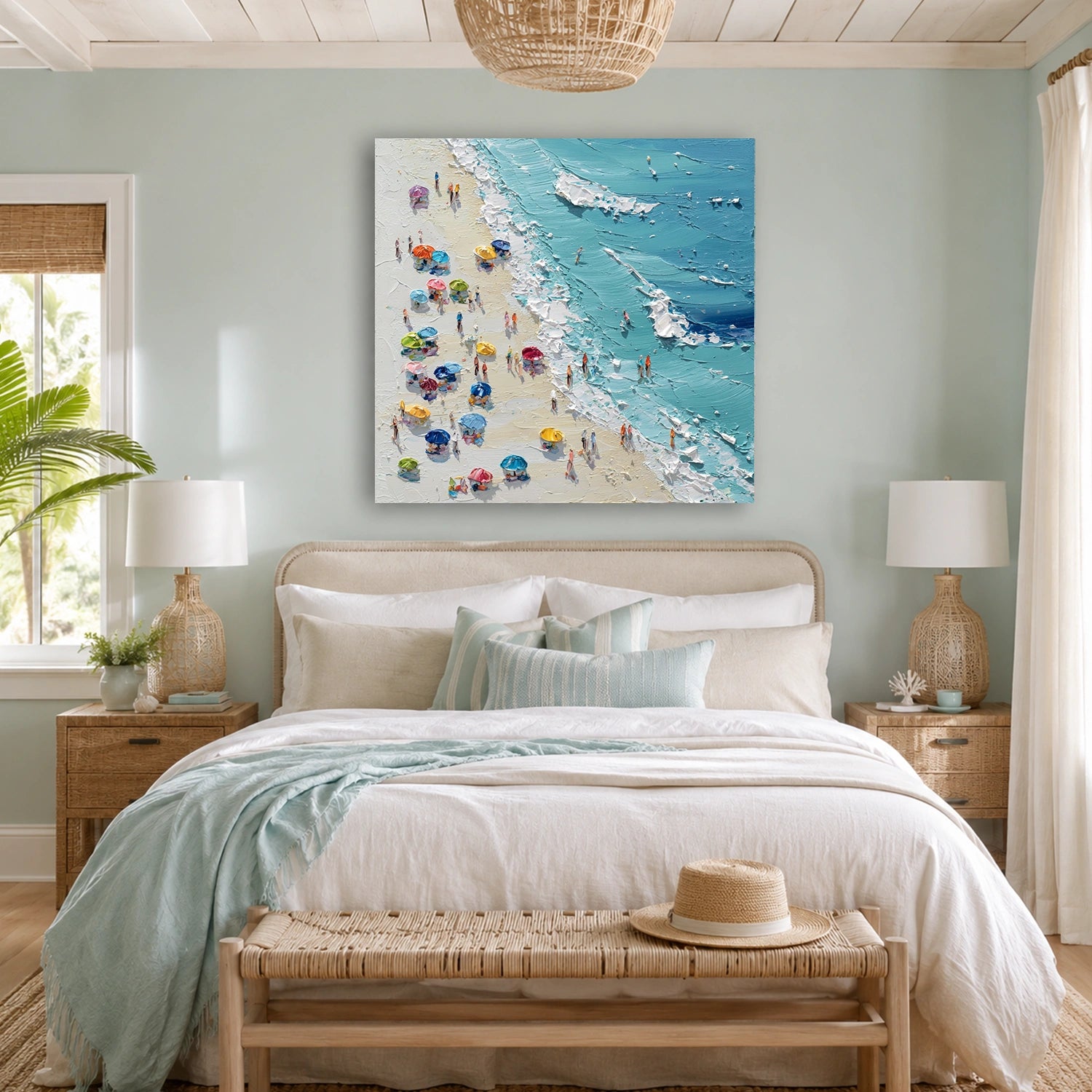 Sea & Sky Abstract Textured Wall Art #MS326