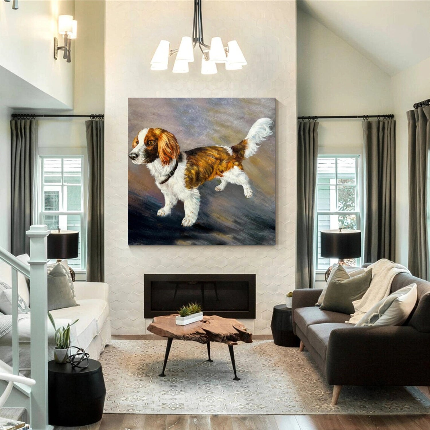 Abstract Animal Dog Wall Art #AL097