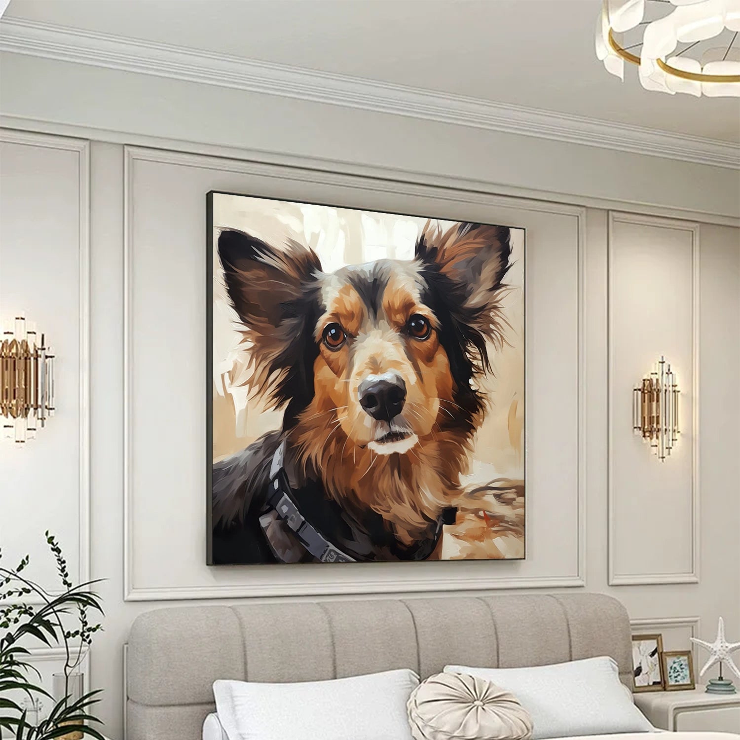 Abstract Animal Dog Wall Art #AL098