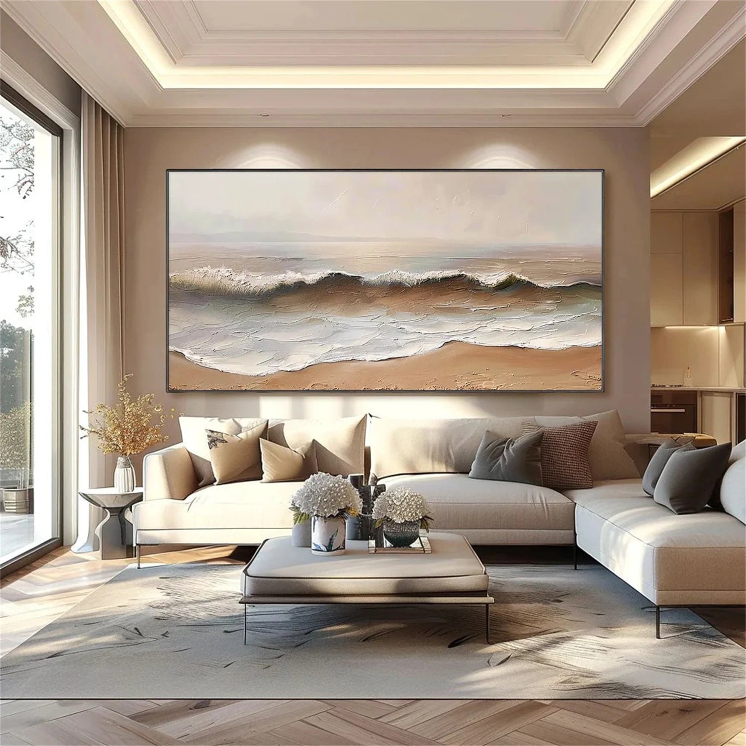 Sea & Sky Abstract Textured Wall Art #MS177