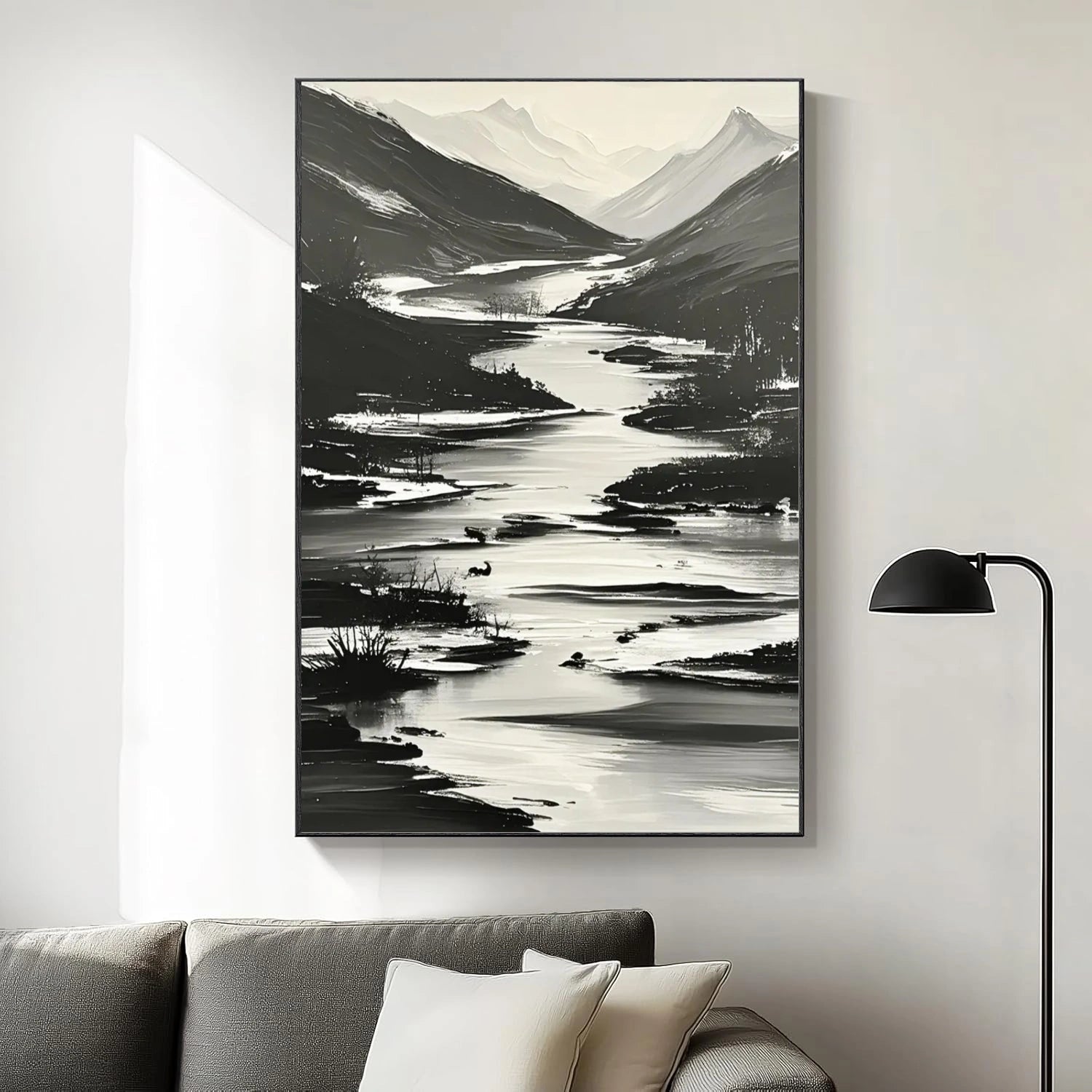 Abstract Mountain Canvas Art #MM278