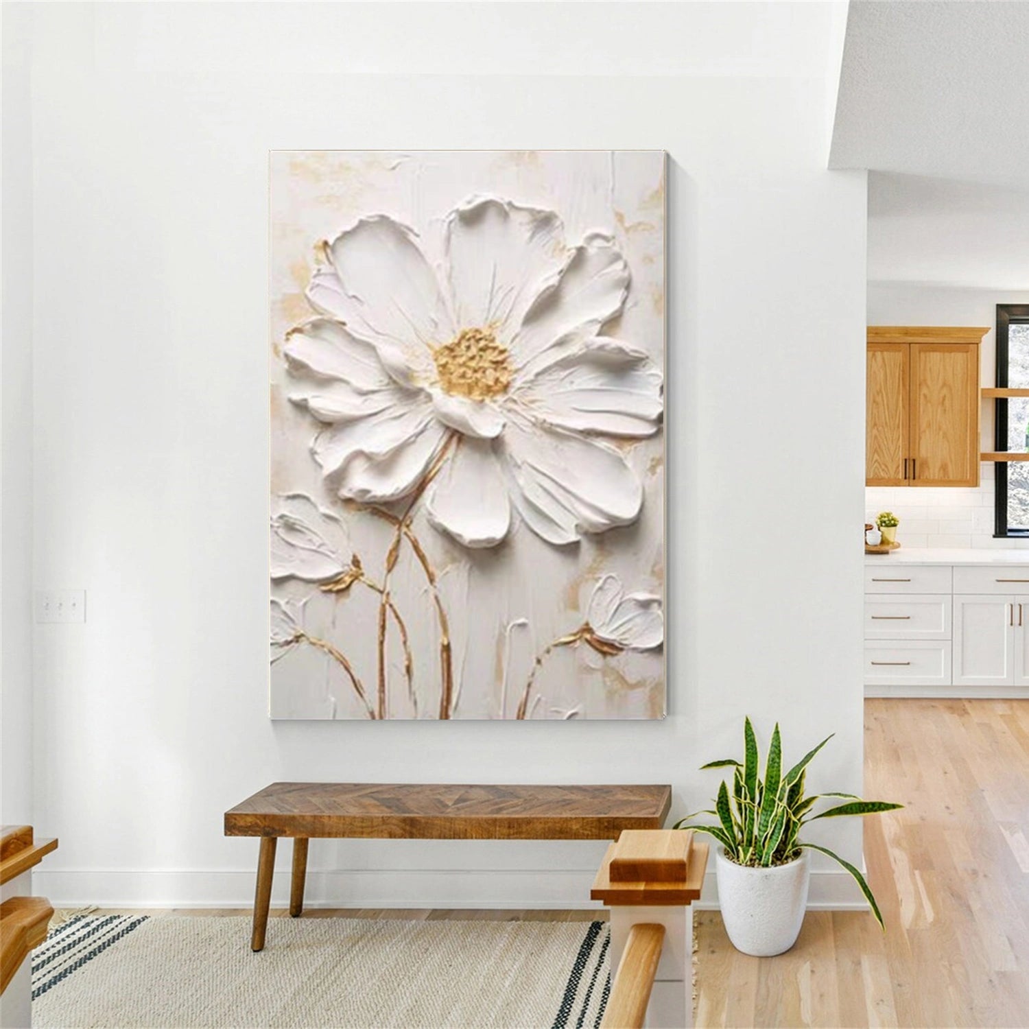 Flower & Tree Abstract Textured Wall Art #ML205