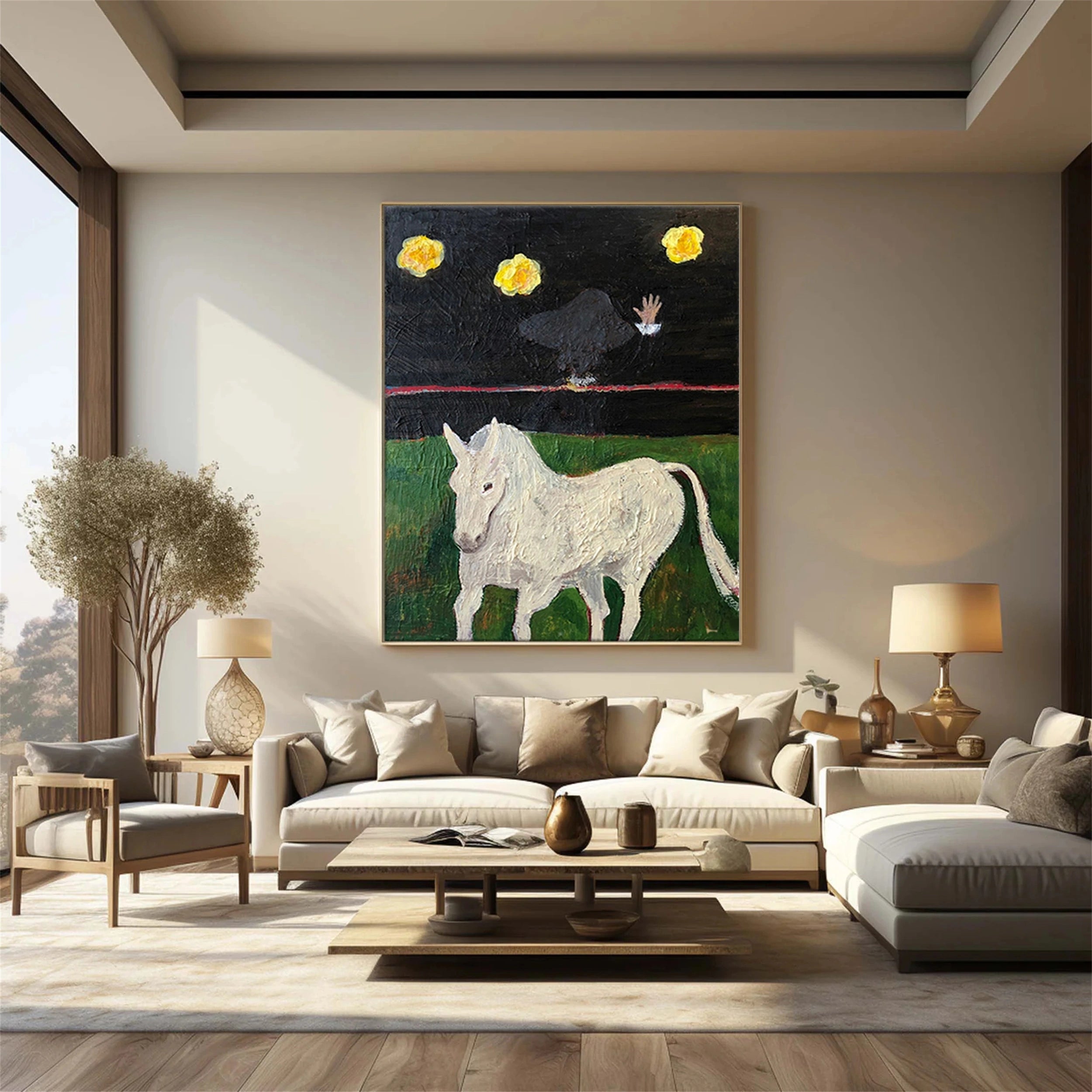 Colorful Horse Abstract Animal Wall Art #AL009