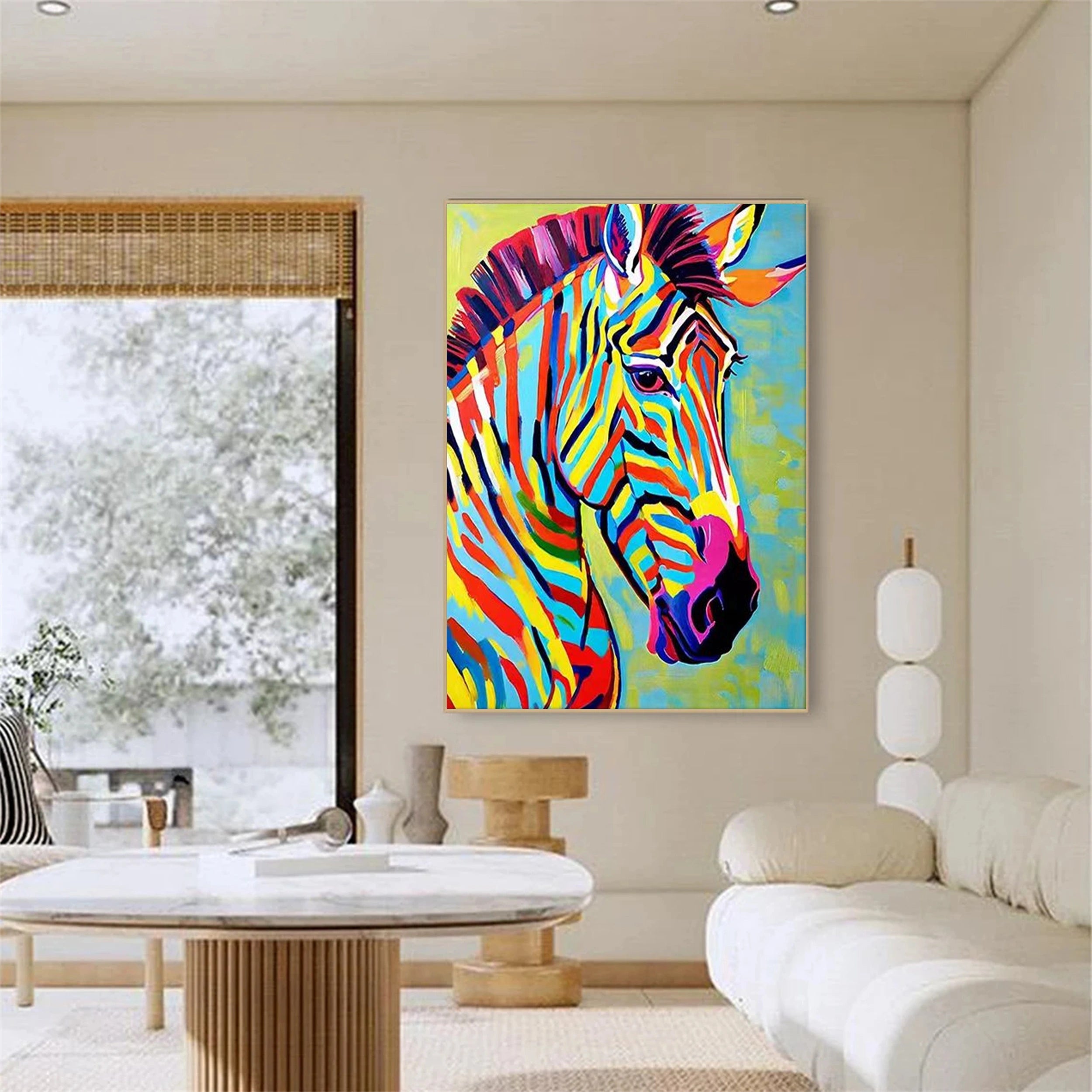 Colorful Horse Abstract Animal Wall Art #AL021