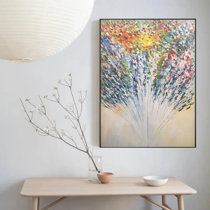 Colorful Flower & Tree Abstract Wall Art #ML005