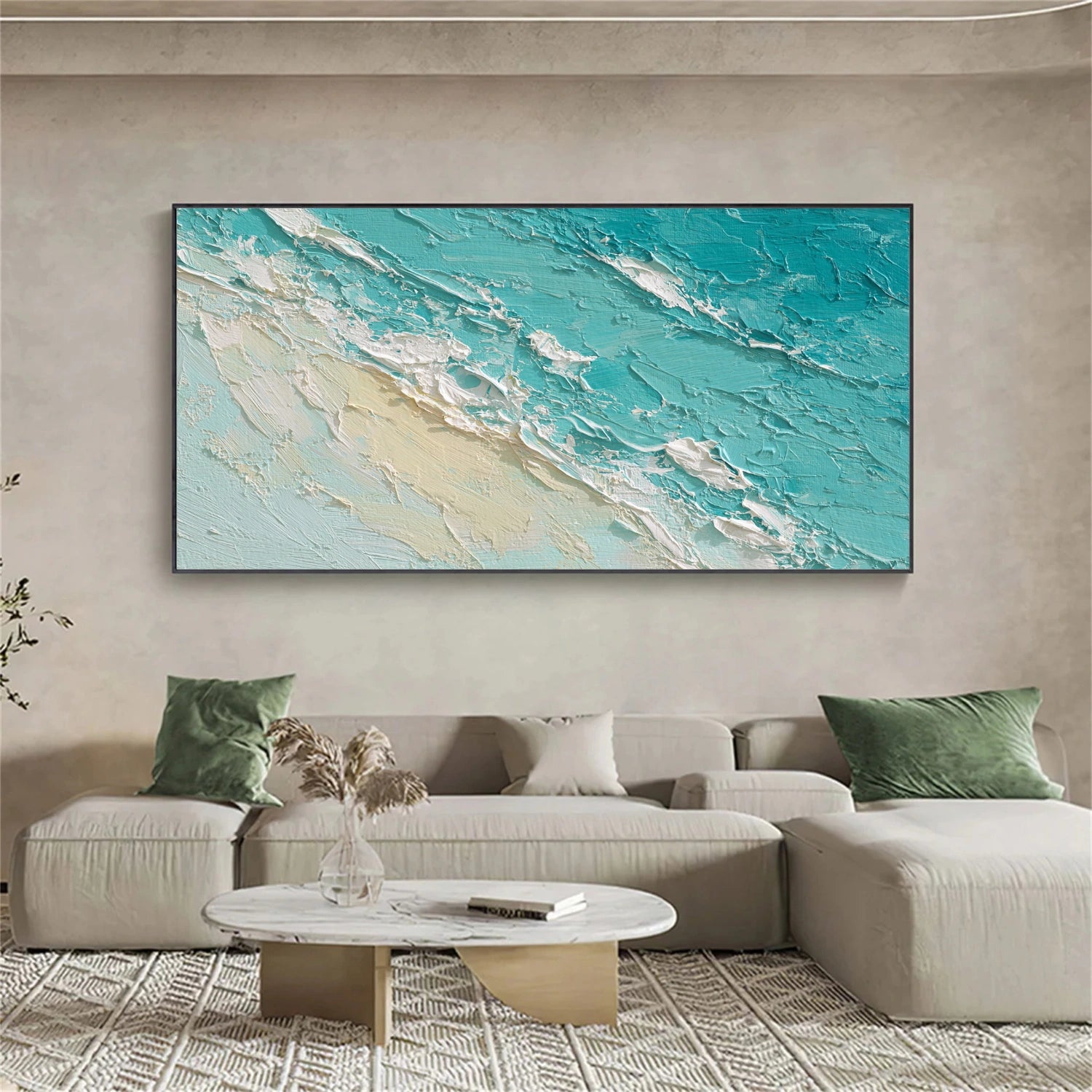 Sea & Sky Abstract Textured Wall Art #MS153