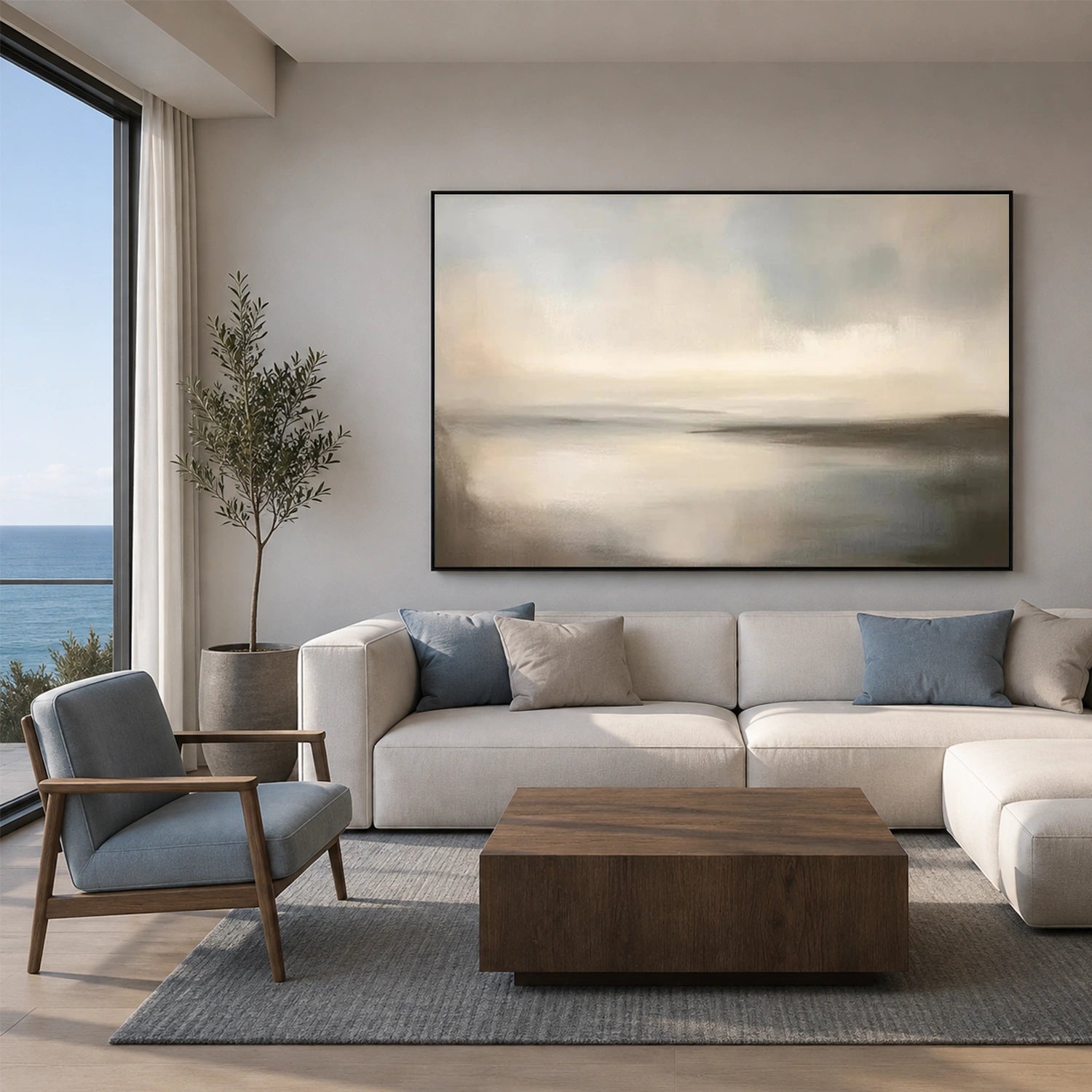 Sea & Sky Abstract Wall Art #MS355