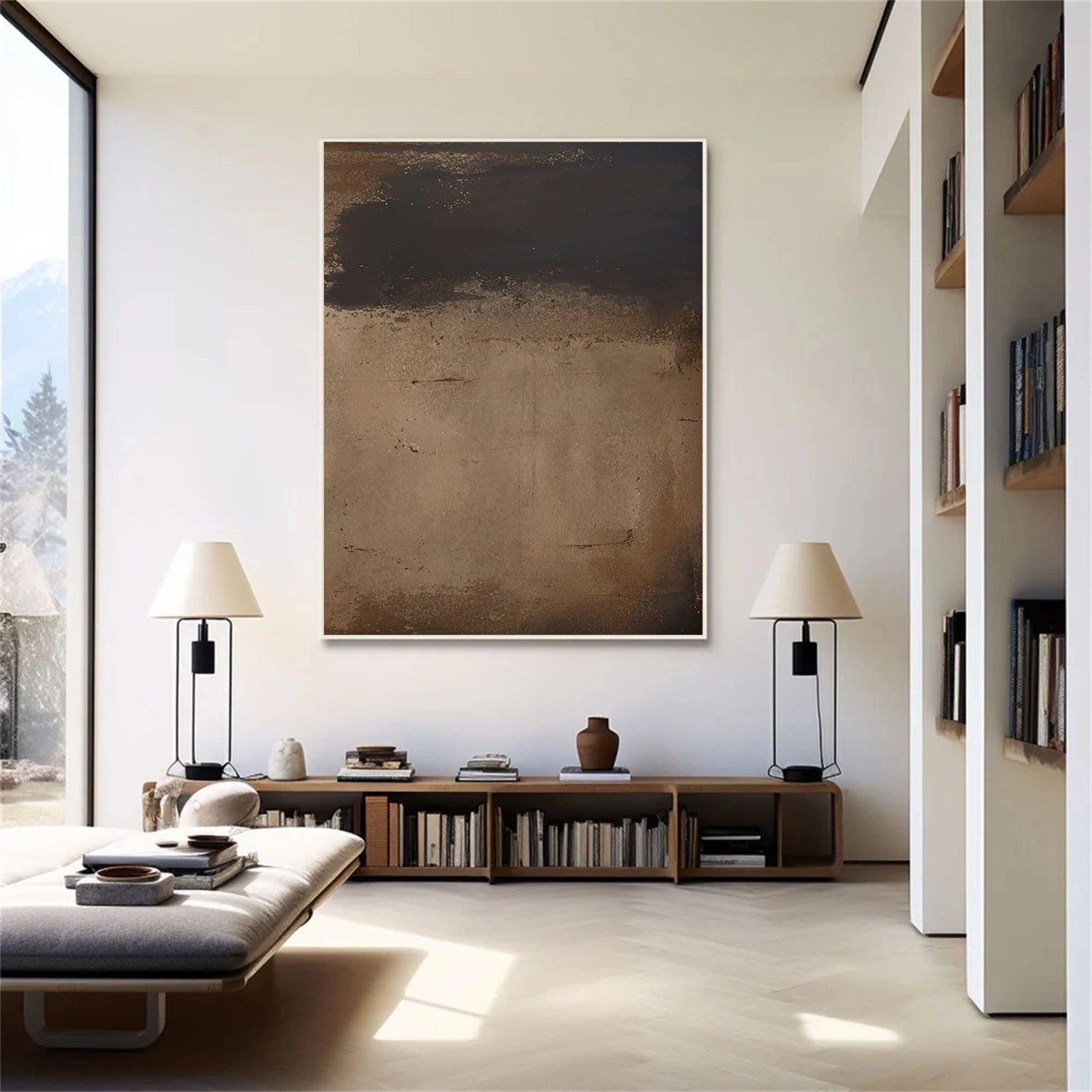 Beige and Brown Abstract Tranquility #WS520