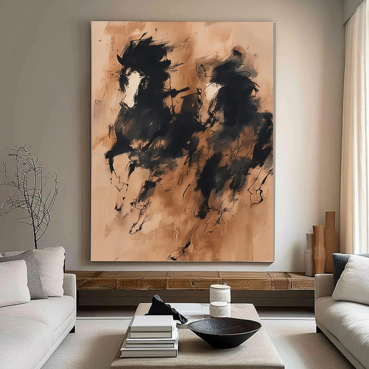 Abstract Animal Horse Wall Art #AL170