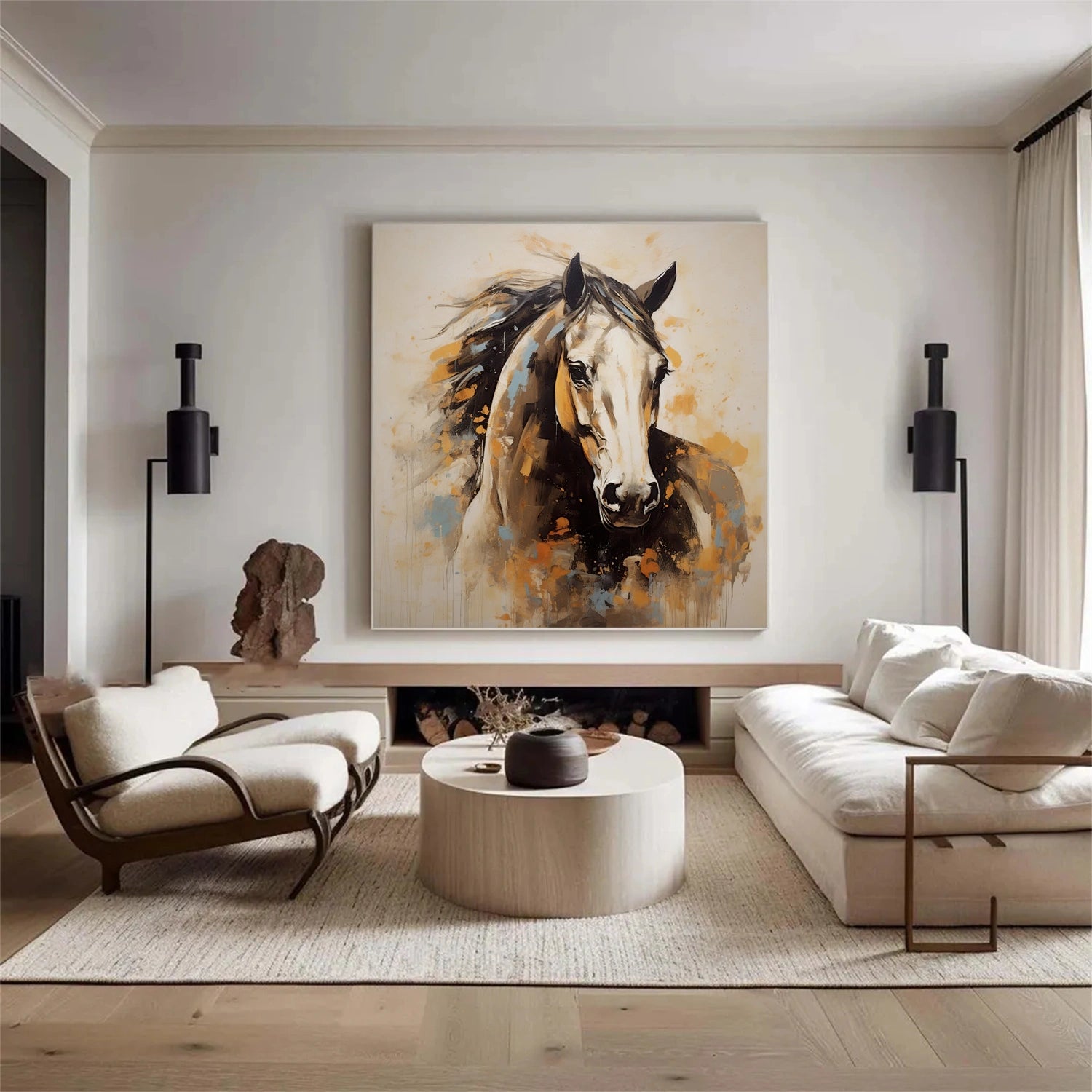 Abstract Animal Horse Wall Art #AL105