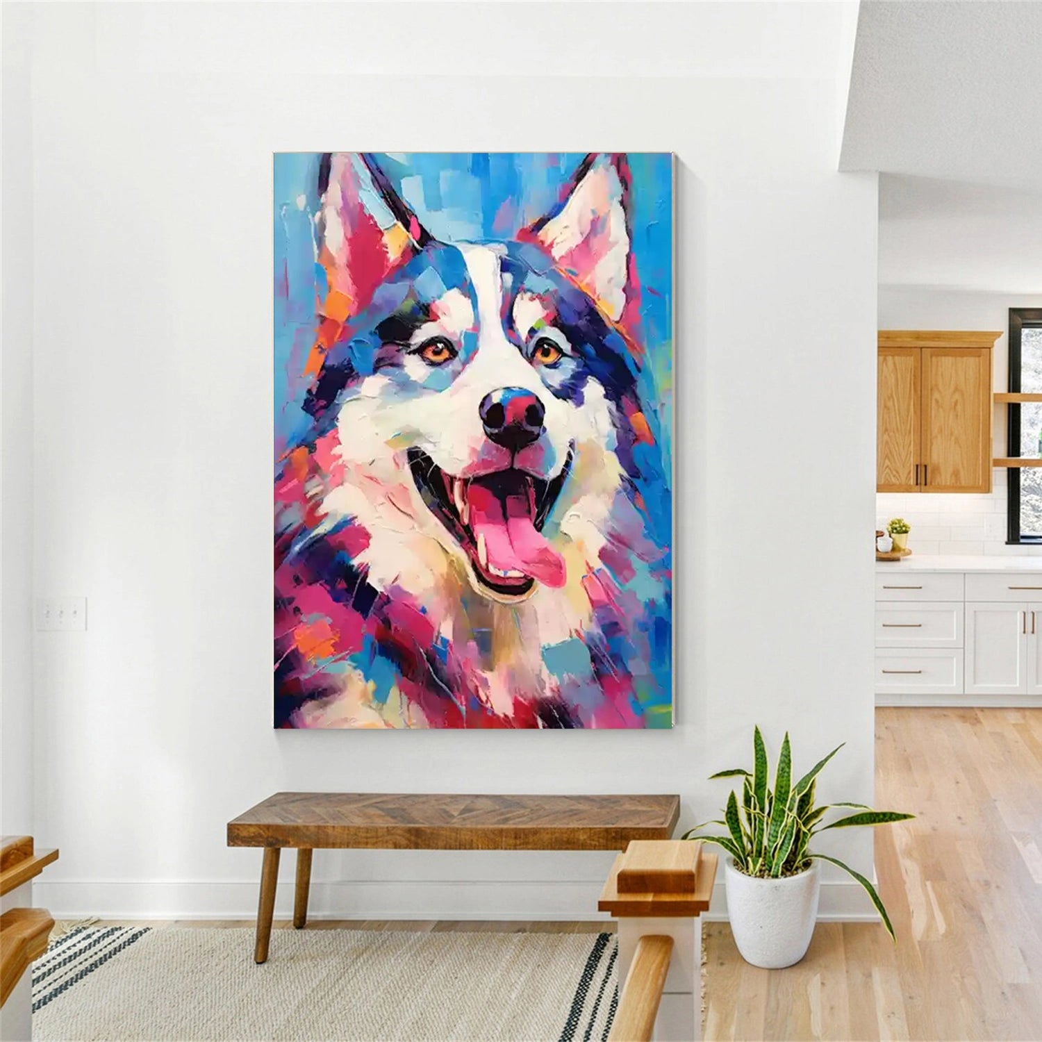 Abstract Animal Dog Wall Art #AL115