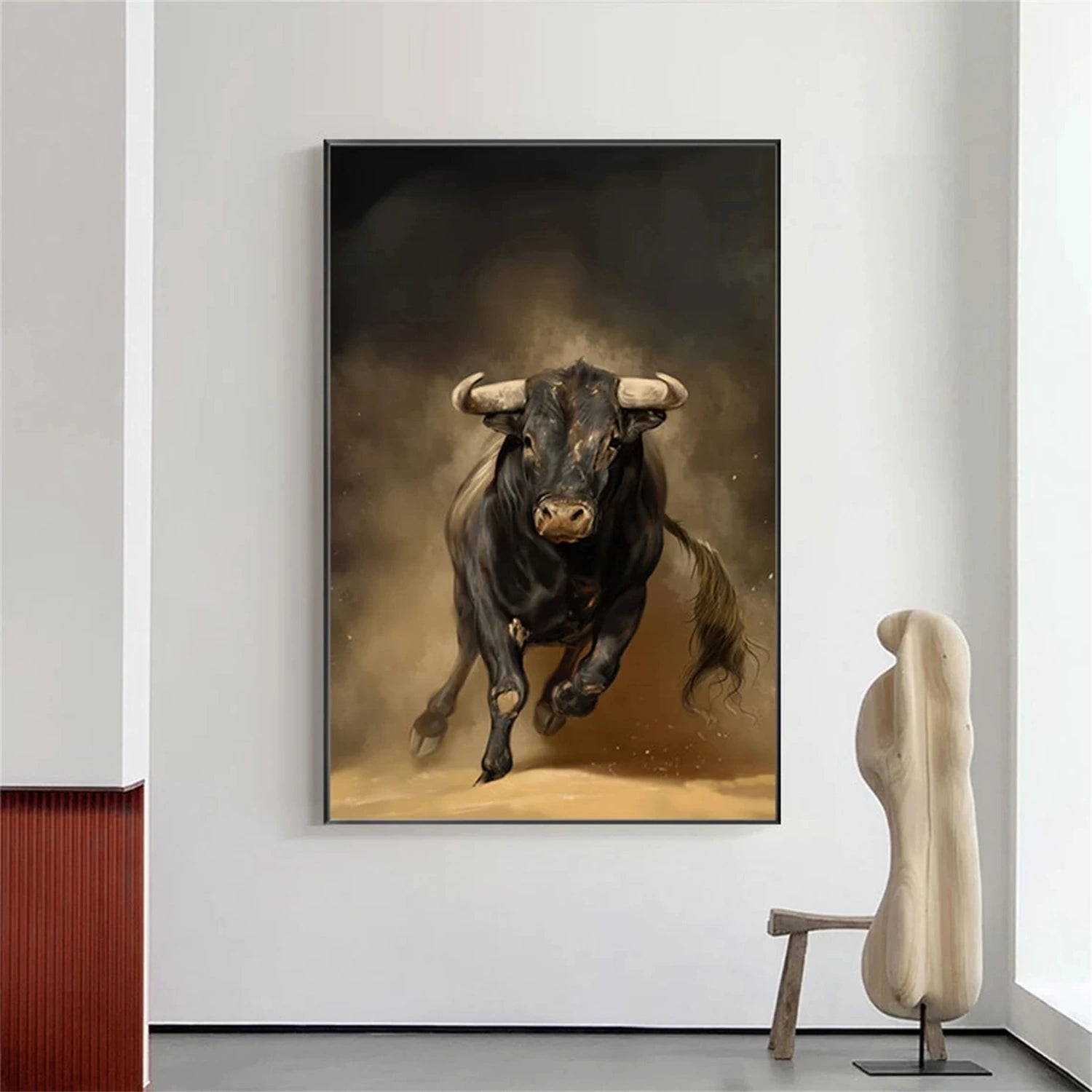 Black and Brown Abstract Animal Wall Art #AL057