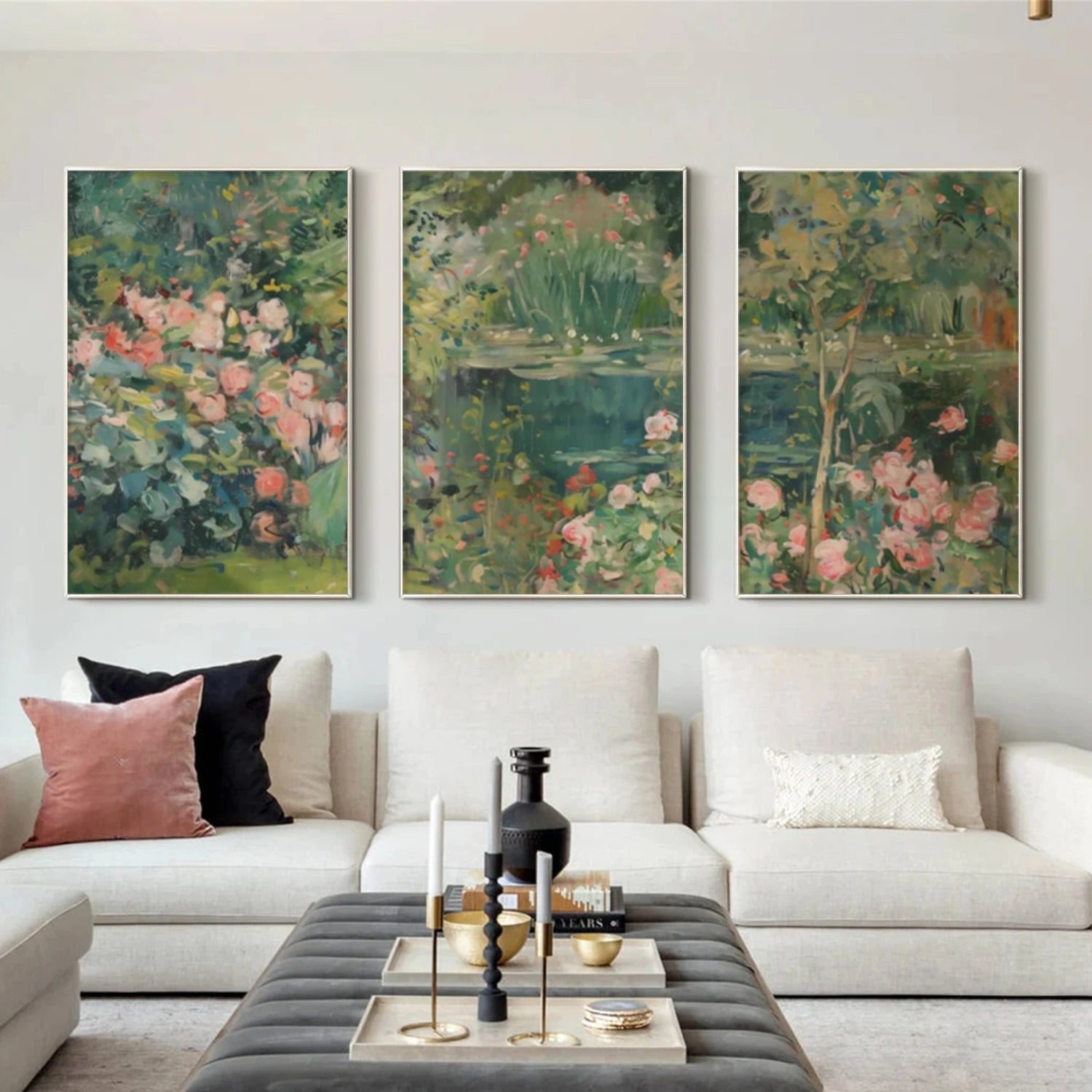 Flower & Tree Abstract Wall Art Set of 3 #ML173