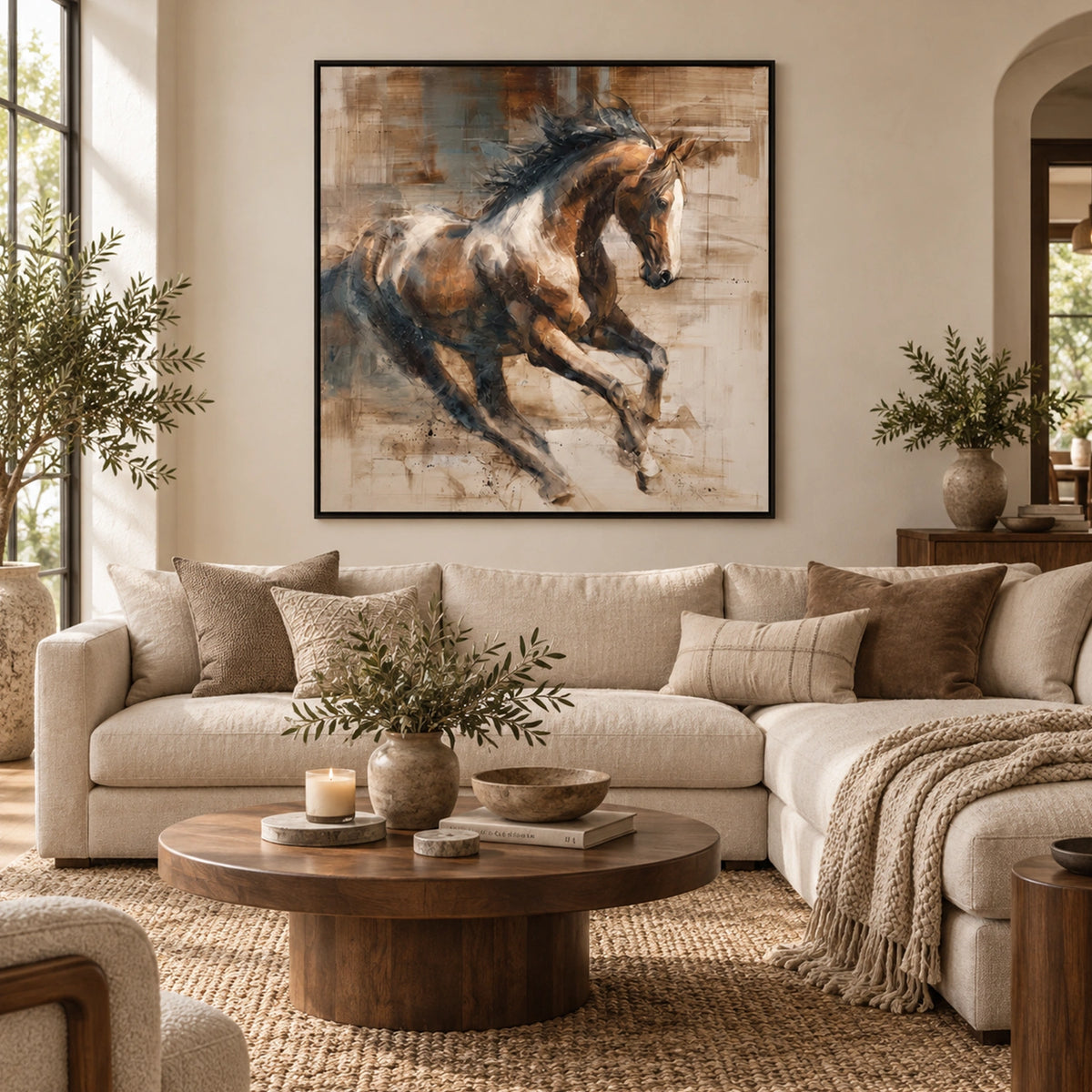 Abstract Animal Horse Wall Art #AL234