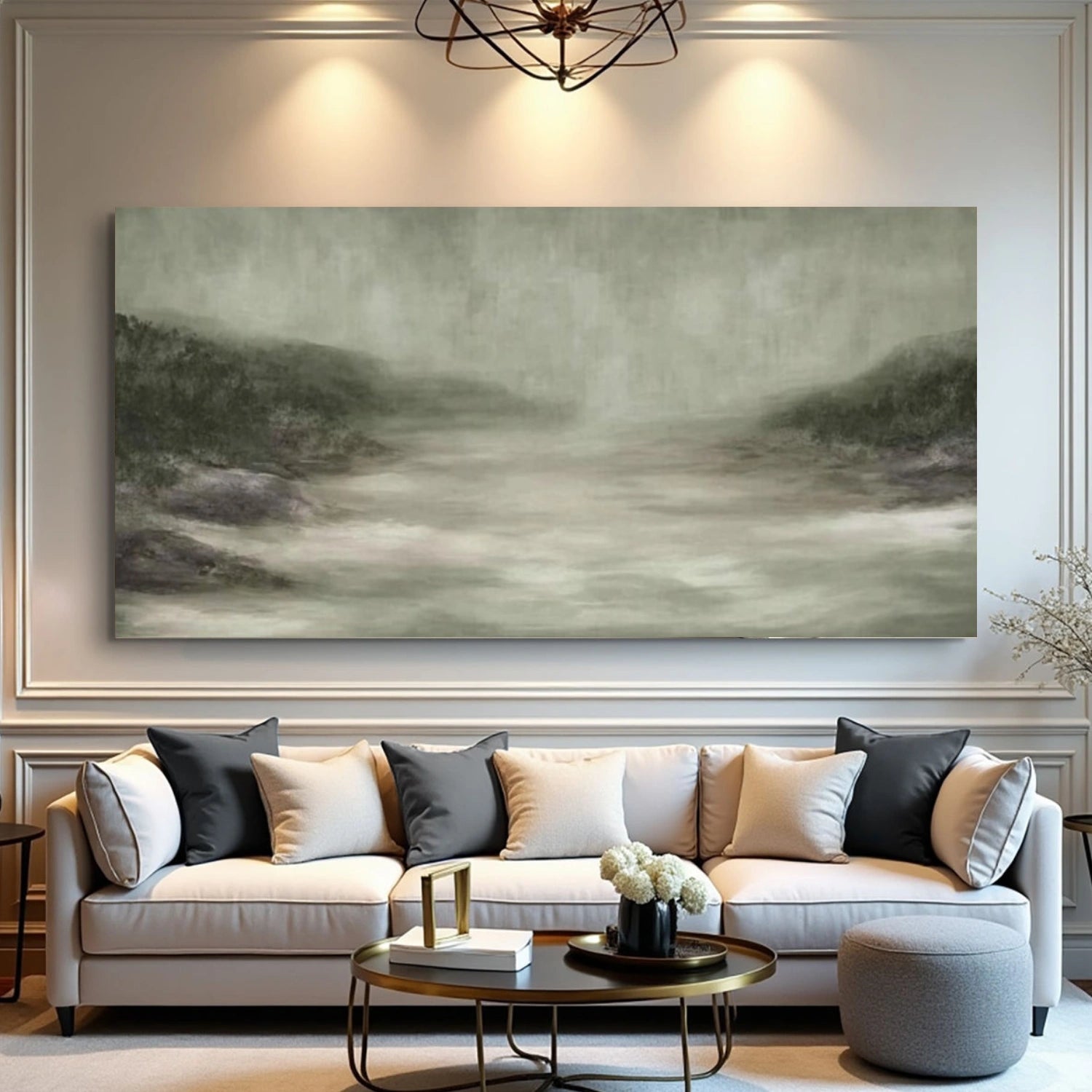 Abstract Mountain Canvas Art #MM282