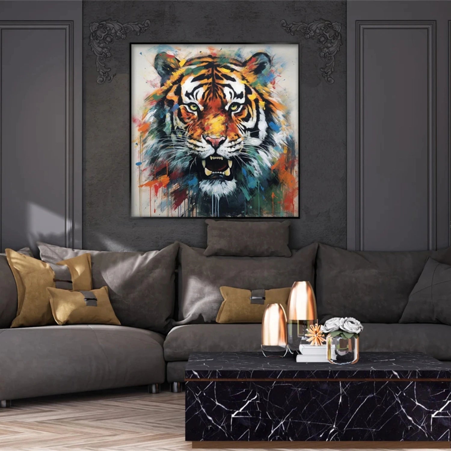 Colorful Abstract Animal Wall Art #AL084