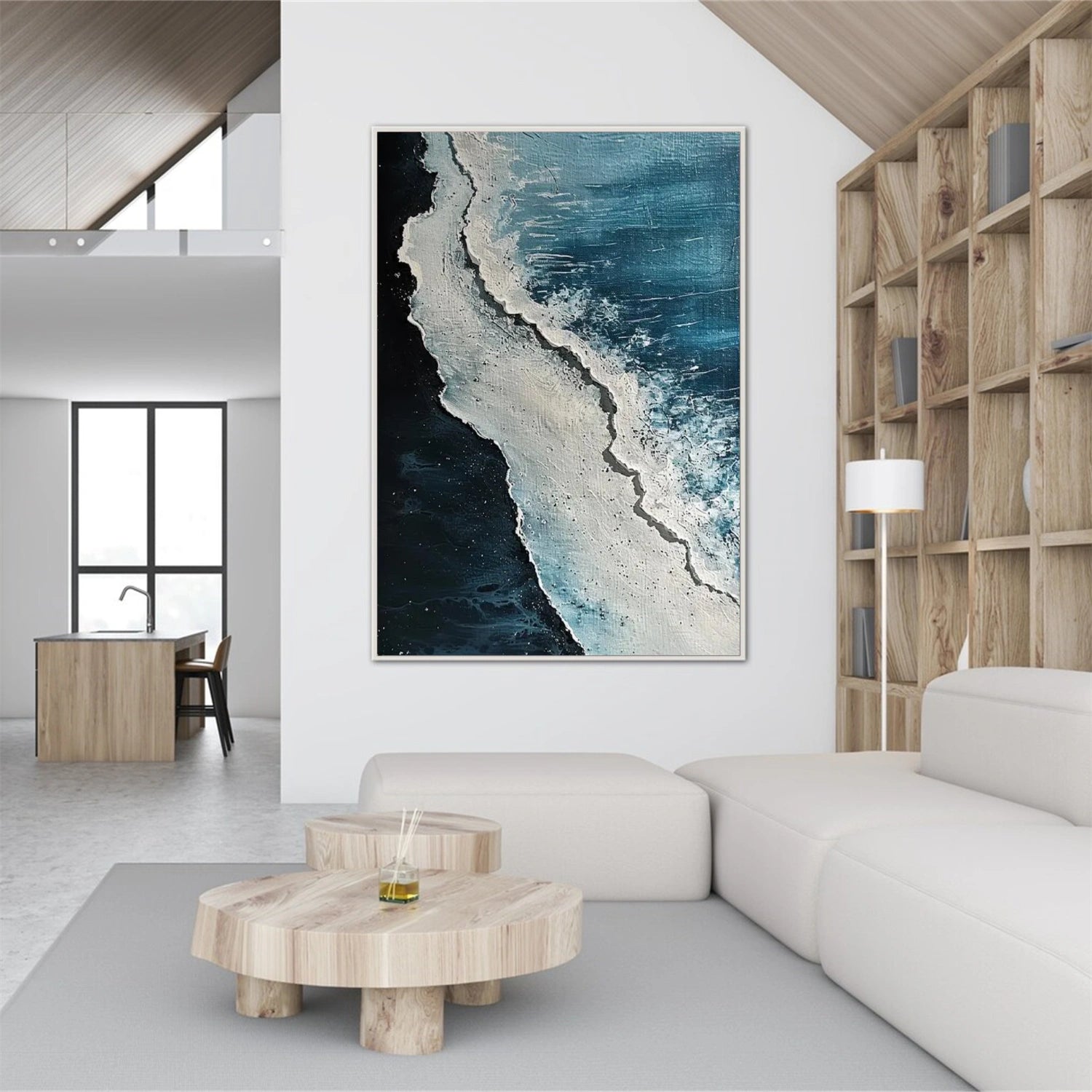 Sea & Sky Abstract Textured Wall Art #MS172