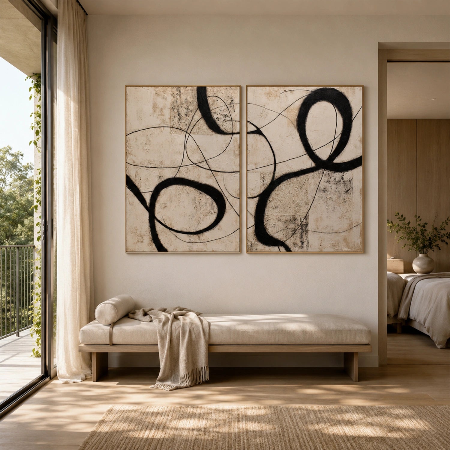 Wabi Sabi Canvas Art Set of 2 #WS1105