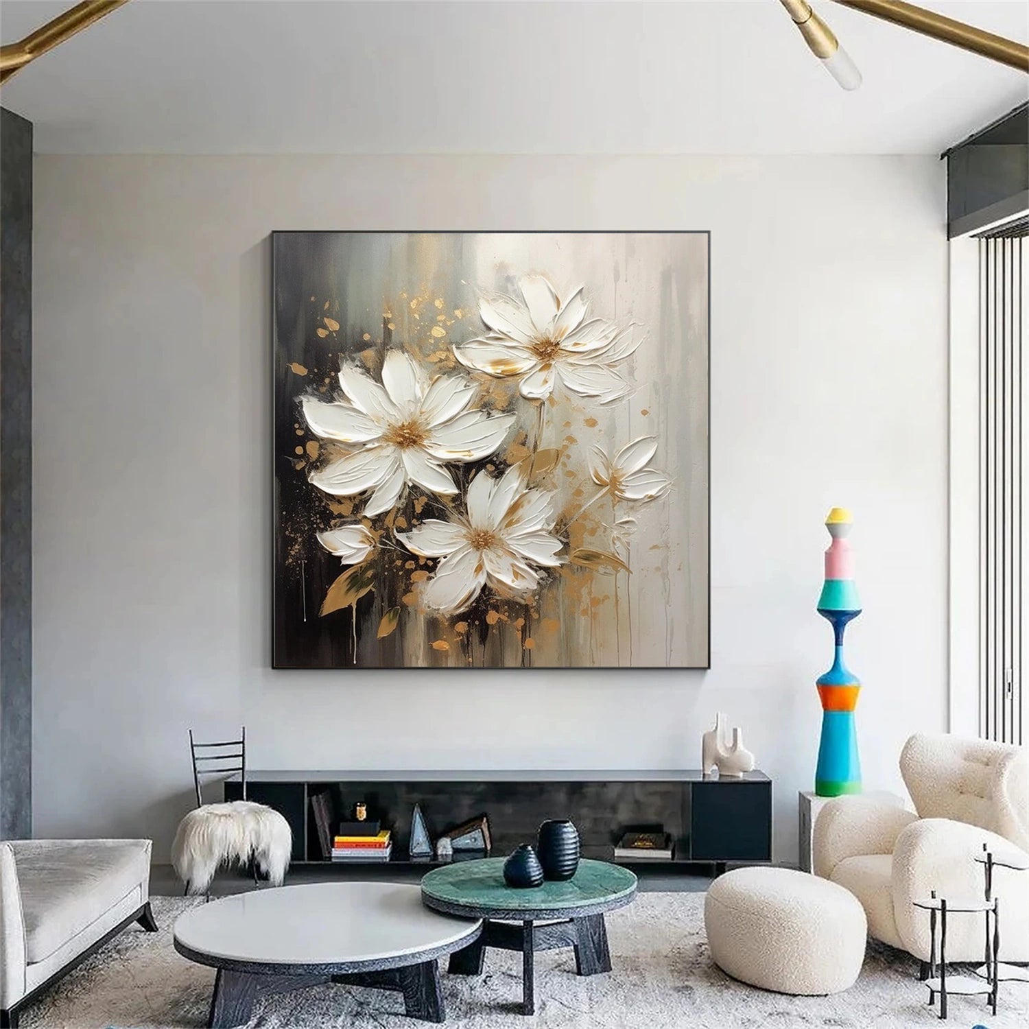 Flower & Tree Abstract Textured Wall Art #ML107
