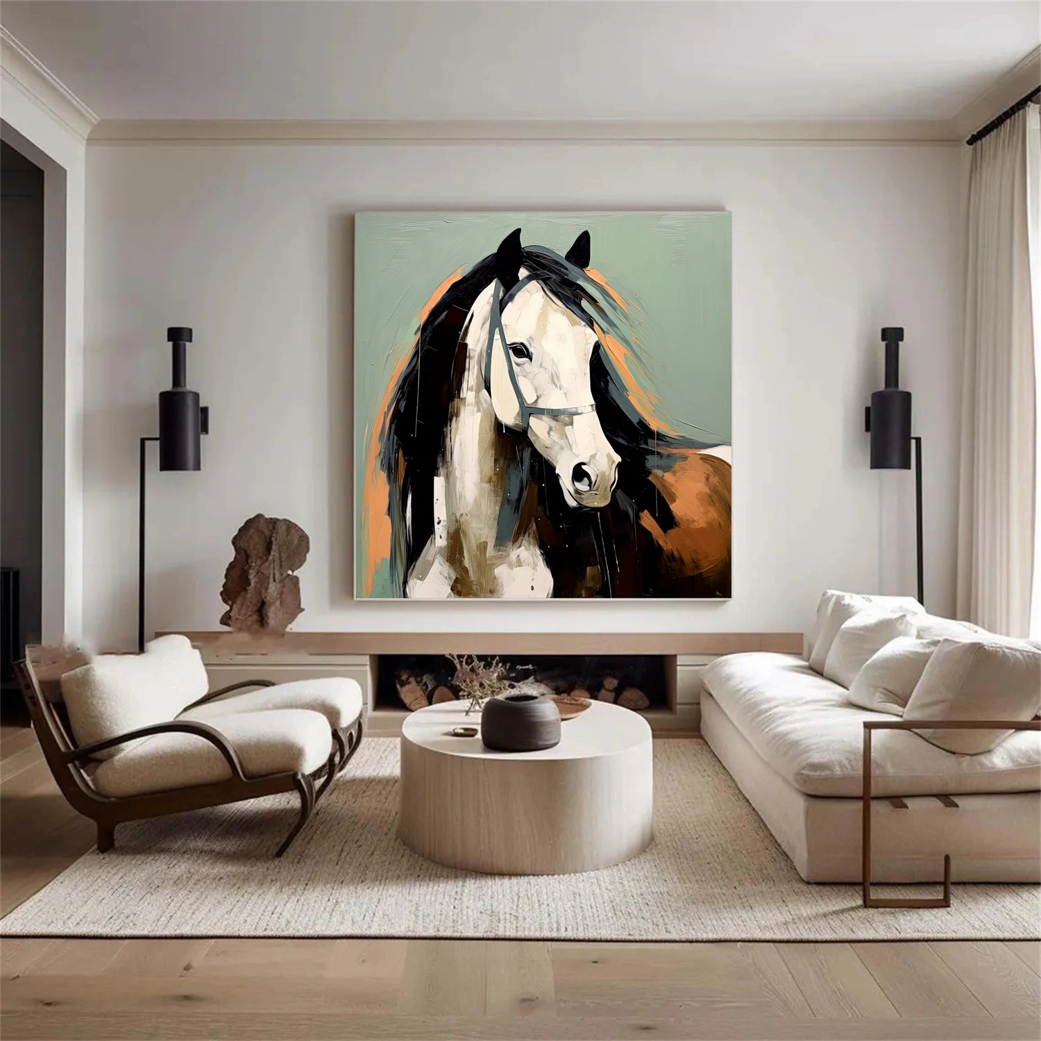 Abstract Animal Horse Wall Art #AL106