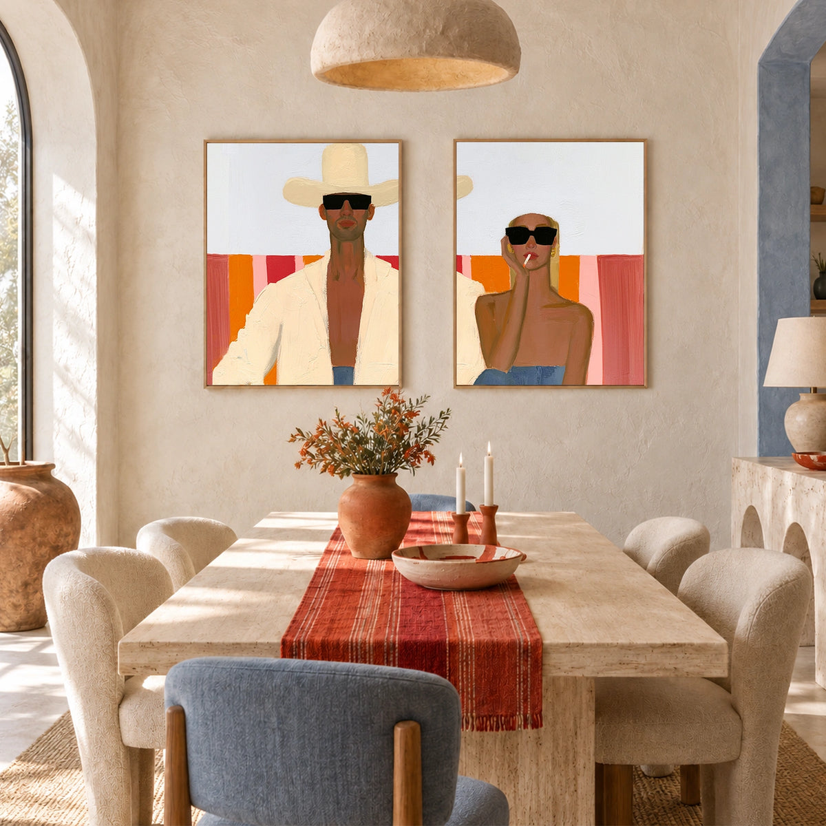 Abstract Portrait Wall Art Set of 2 #AP150