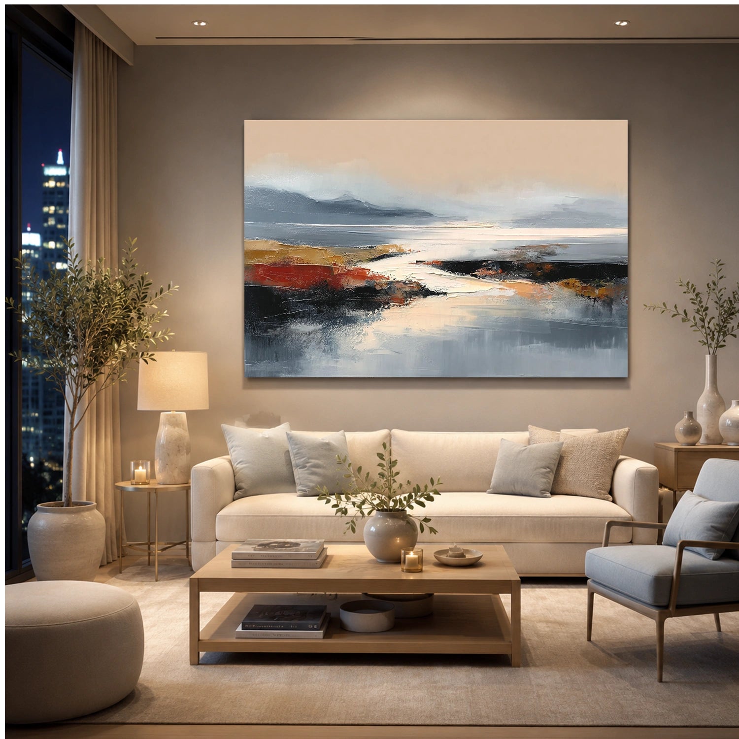 Sea & Sky Abstract Wall Art #MS344