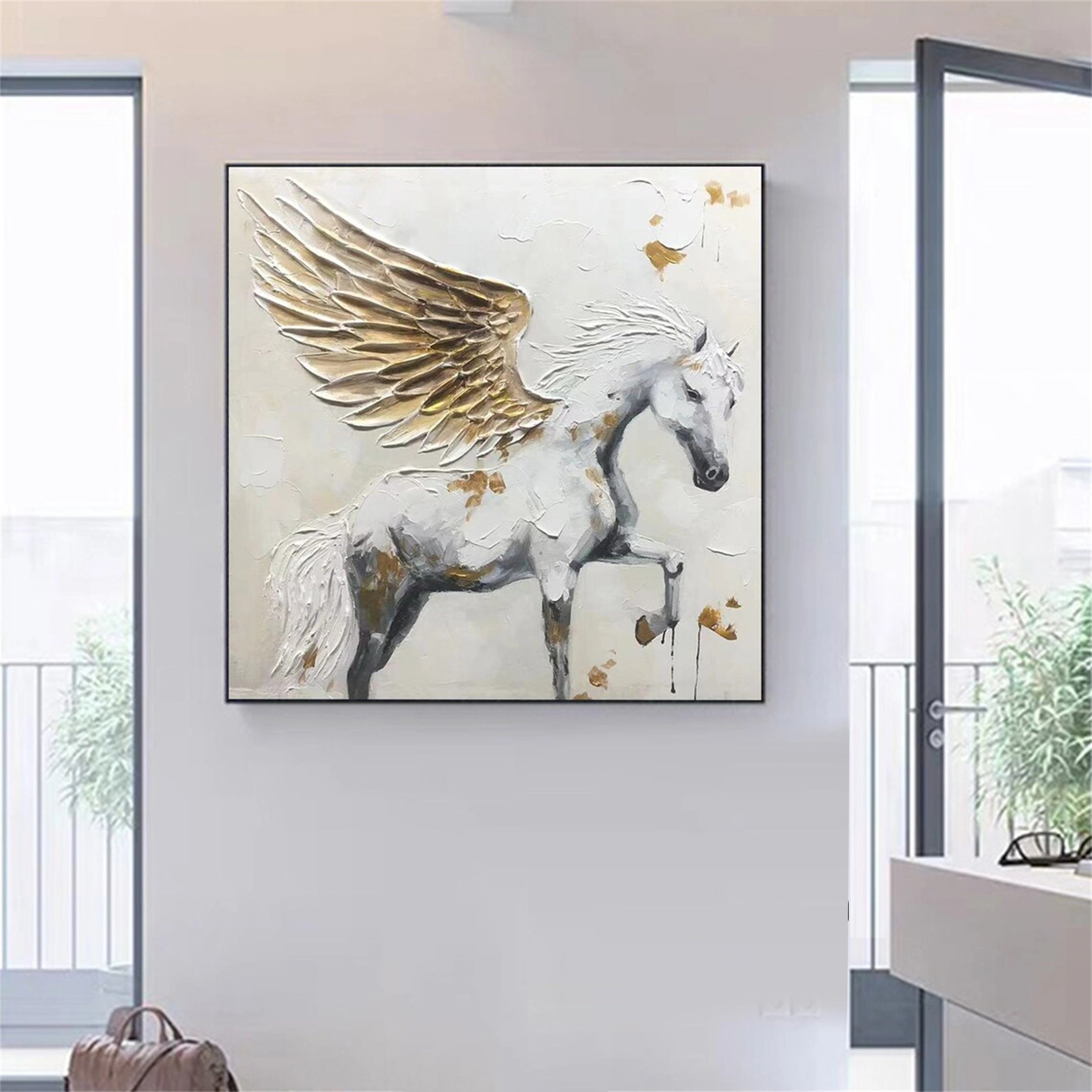 Colorful Horse Abstract Animal Wall Art #AL029