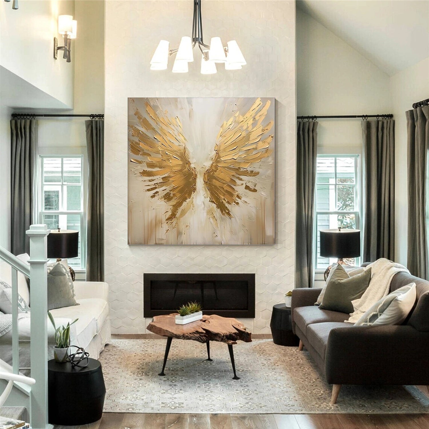 Abstract Angel Wing Textured Painting #AP051