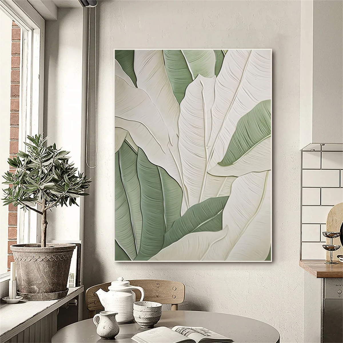Abstract Art Flower & Tree Textured Wall Art #ML115