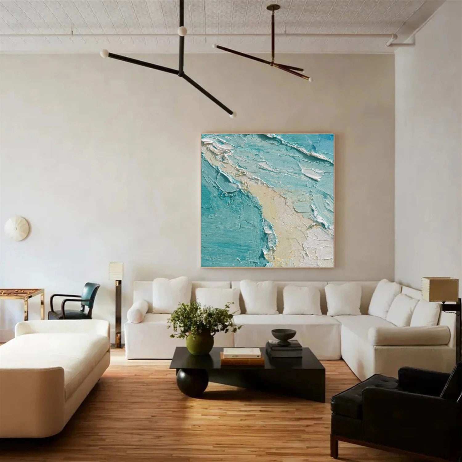 Sea & Sky Abstract Textured Wall Art #MS157
