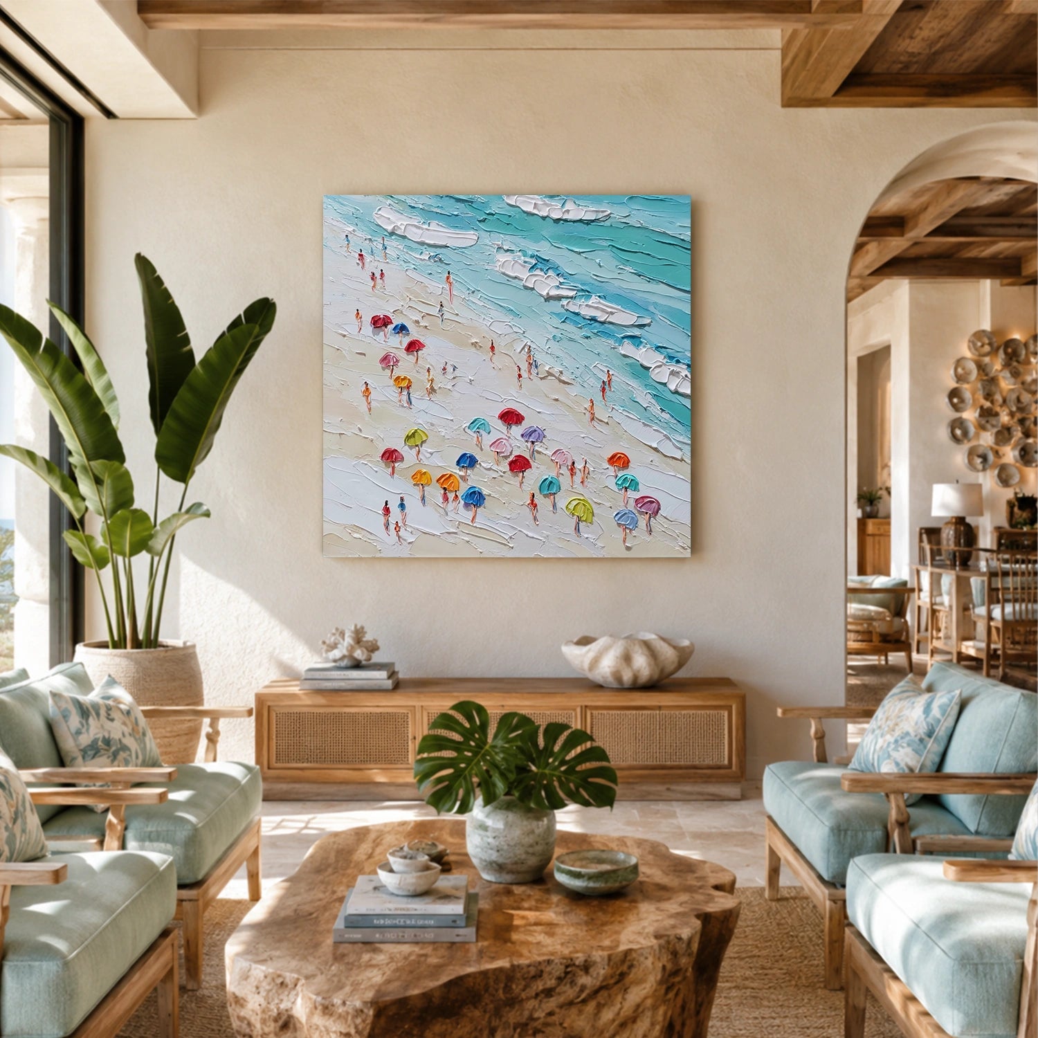 Sea & Sky Abstract Textured Wall Art #MS328