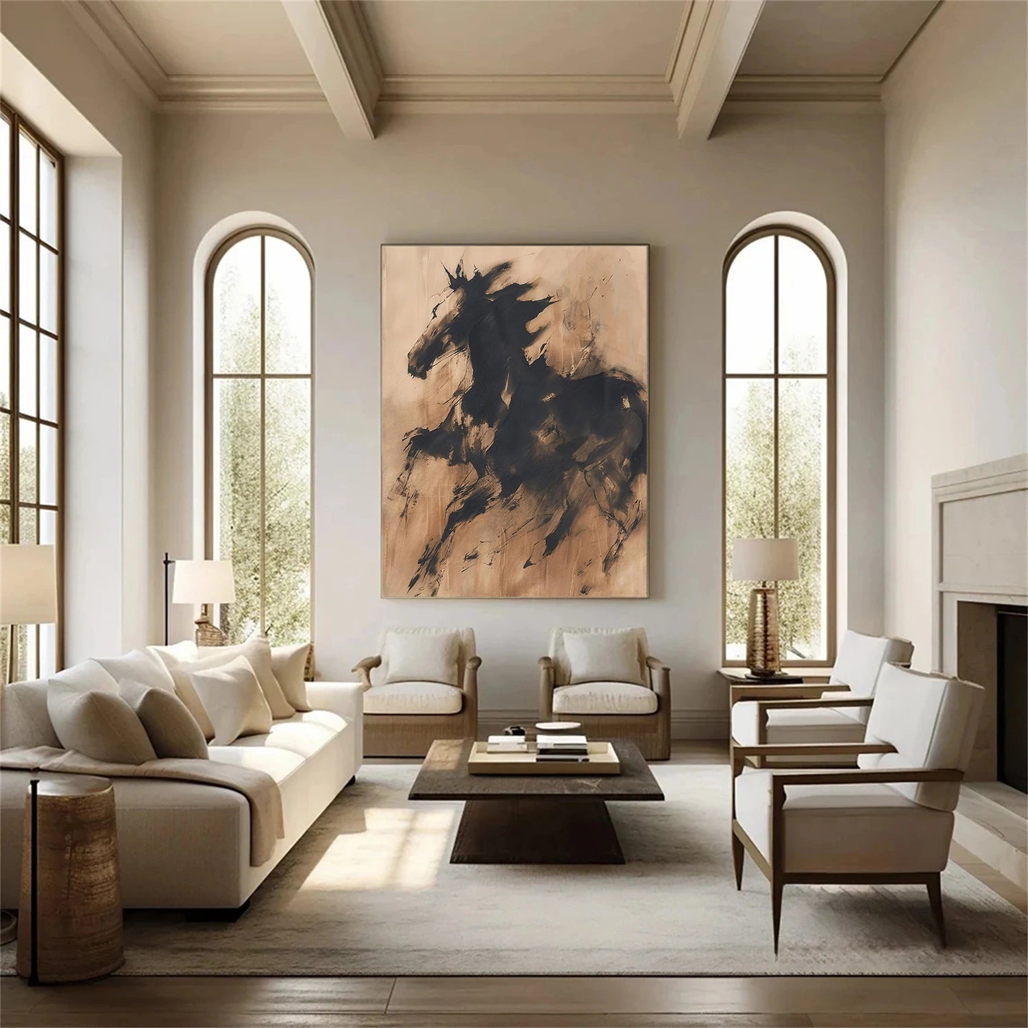 Abstract Animal Horse Wall Art #AL171