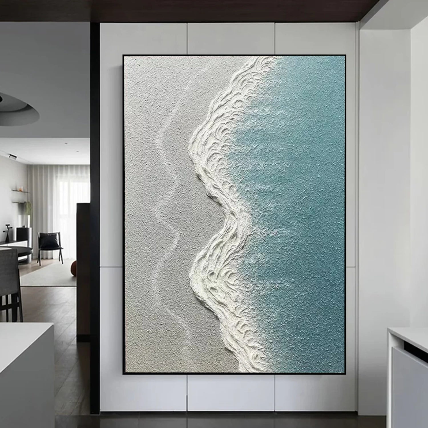 Sea & Sky Abstract Textured Wall Art #MS171