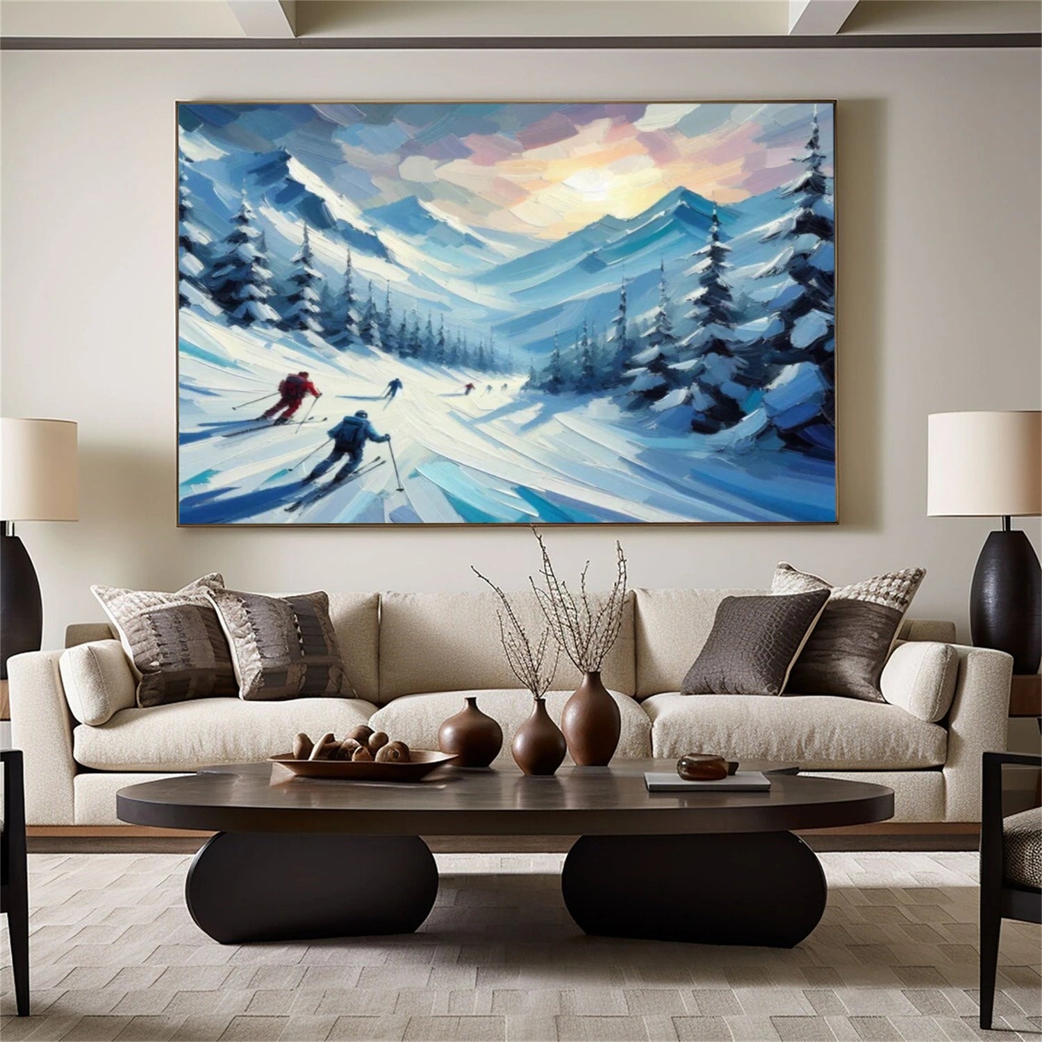 Skiing Sport Wall Art #SA053