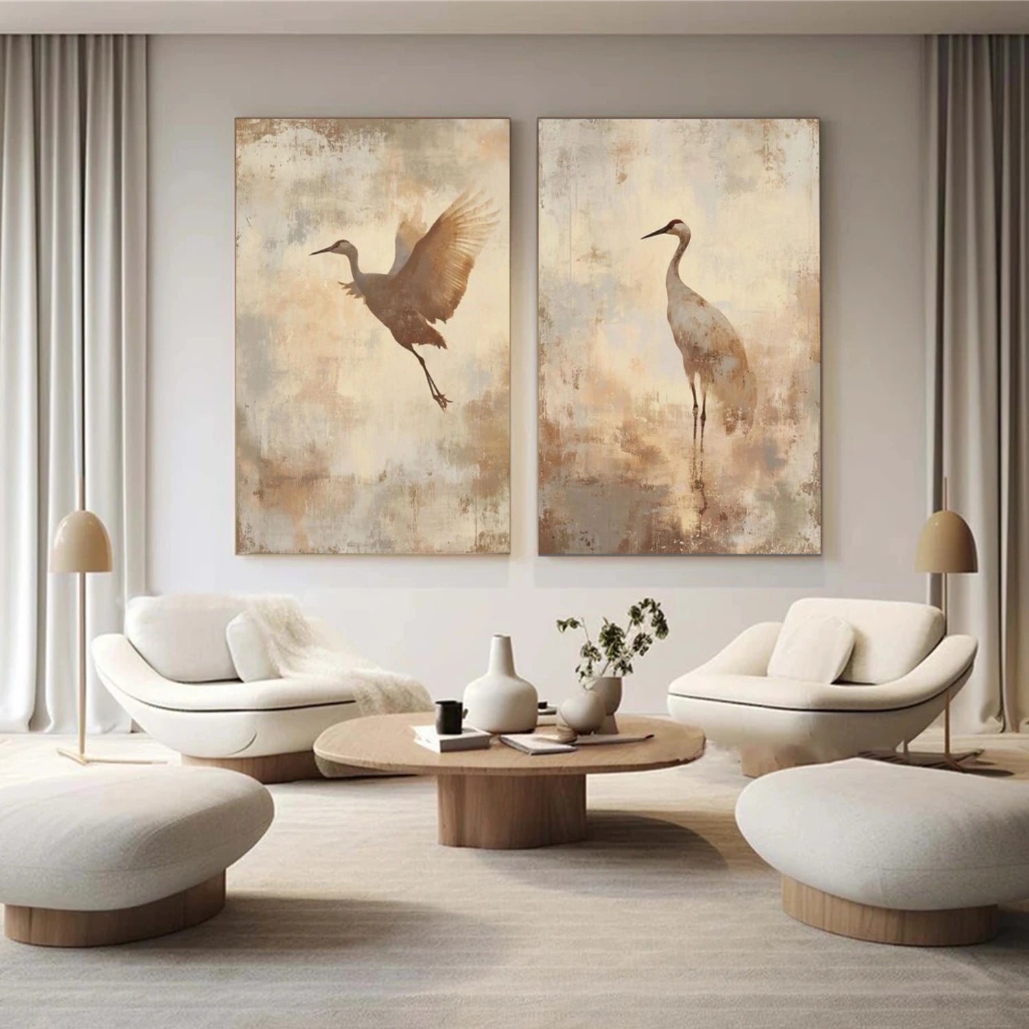 Abstract Animal Wall Art Set of 2 #AL143