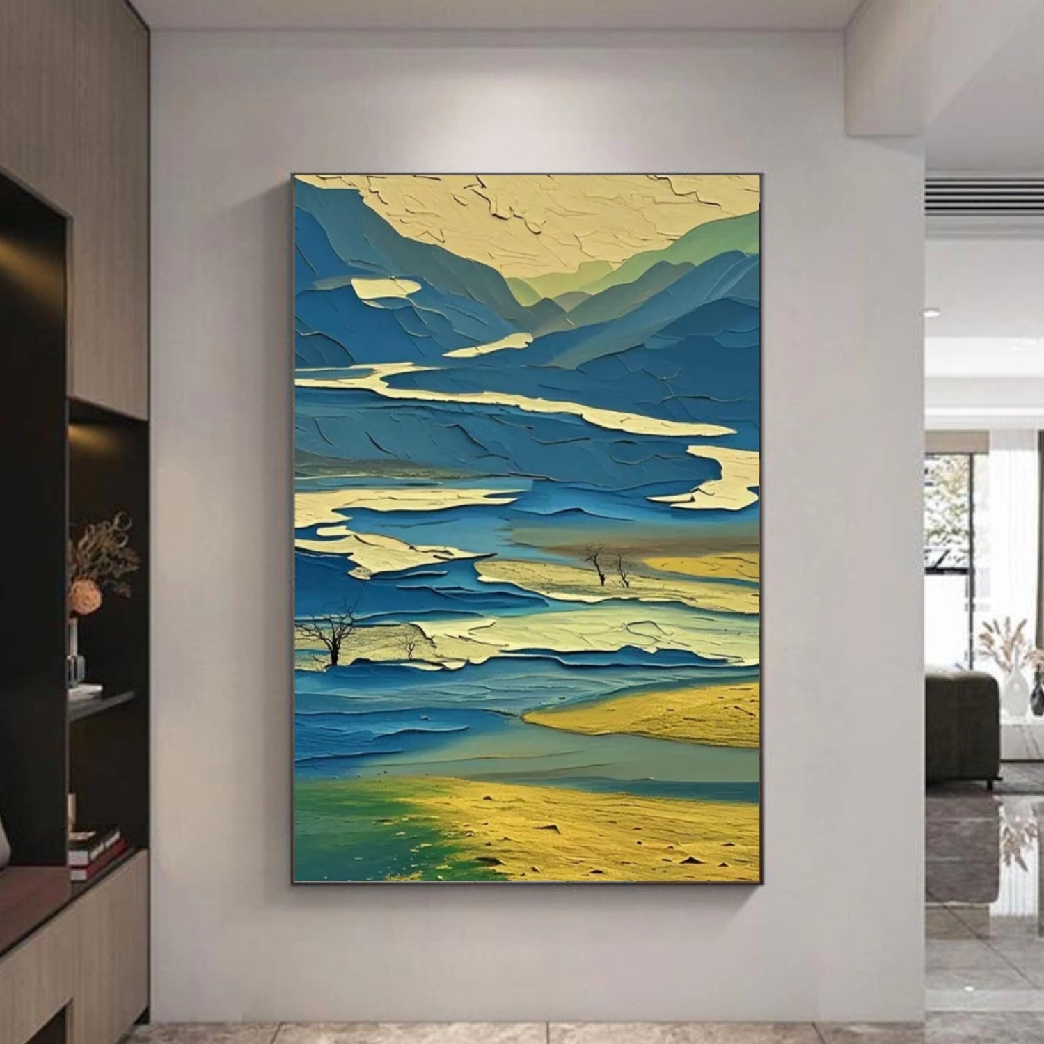 Abstract Mountain Canvas Art #MM276