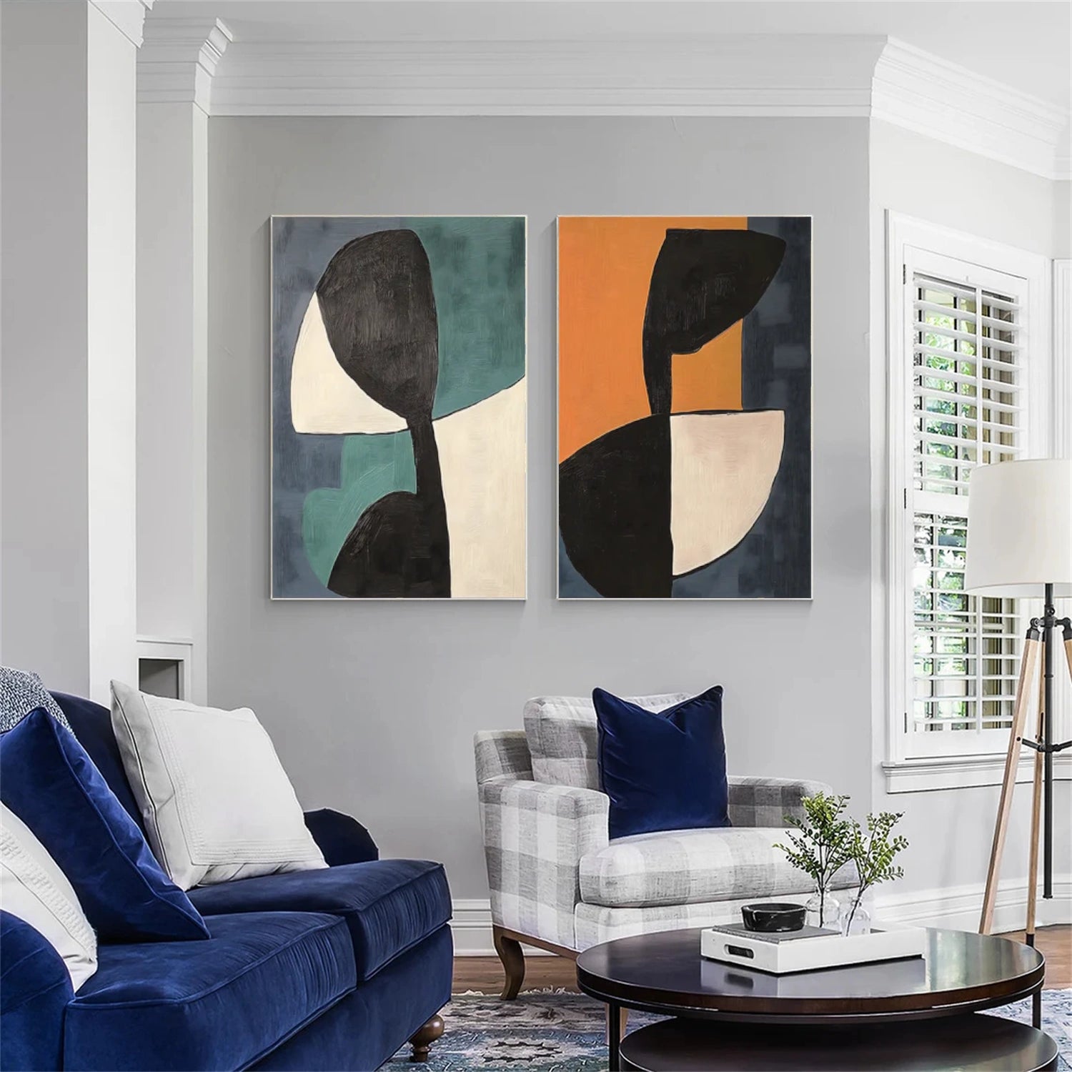 Abstract Canvas Art Set of 2 #WS731