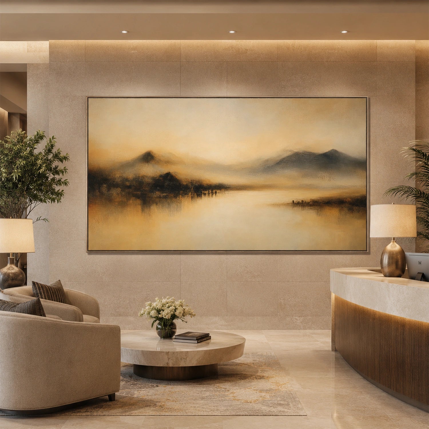 Abstract Mountain Canvas Art #MM411