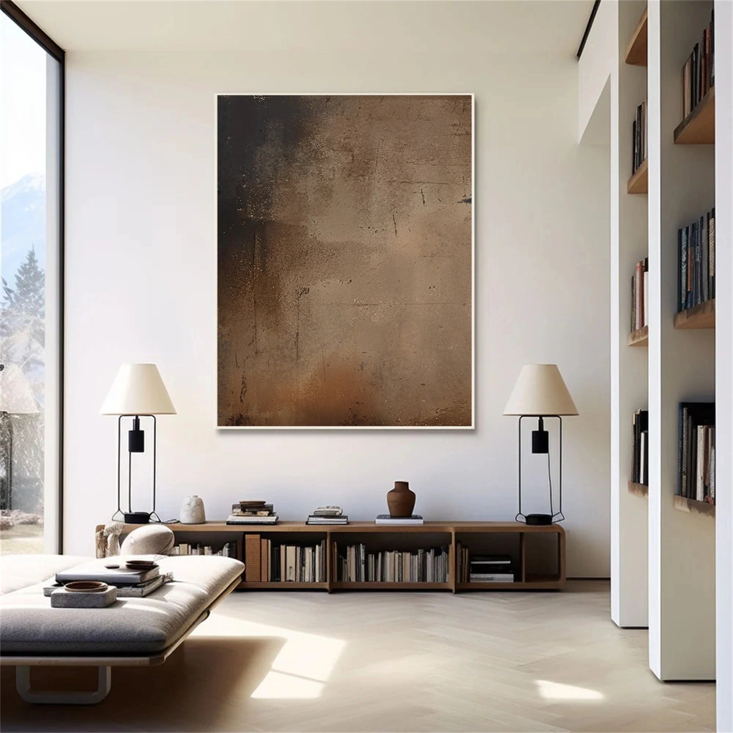 Beige and Brown Abstract Tranquility #WS519
