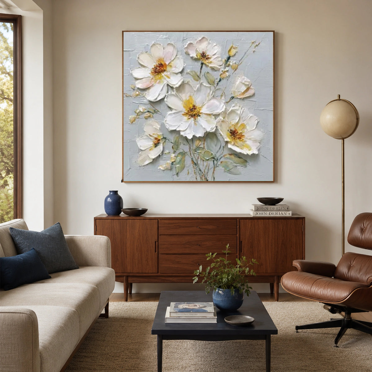 Flower & Tree Abstract Textured Wall Art #ML298