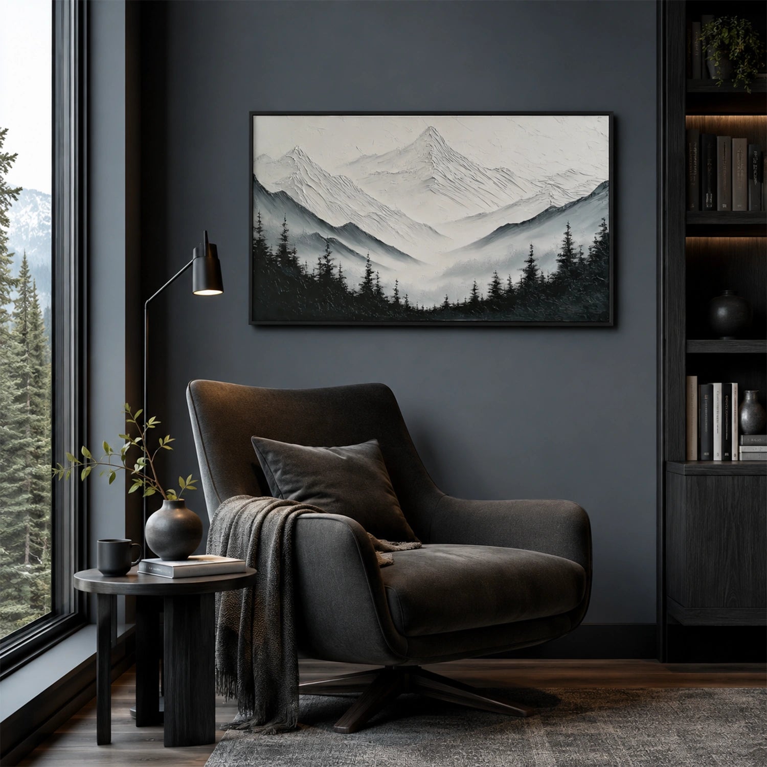 Abstract Mountain Canvas Art #MM414