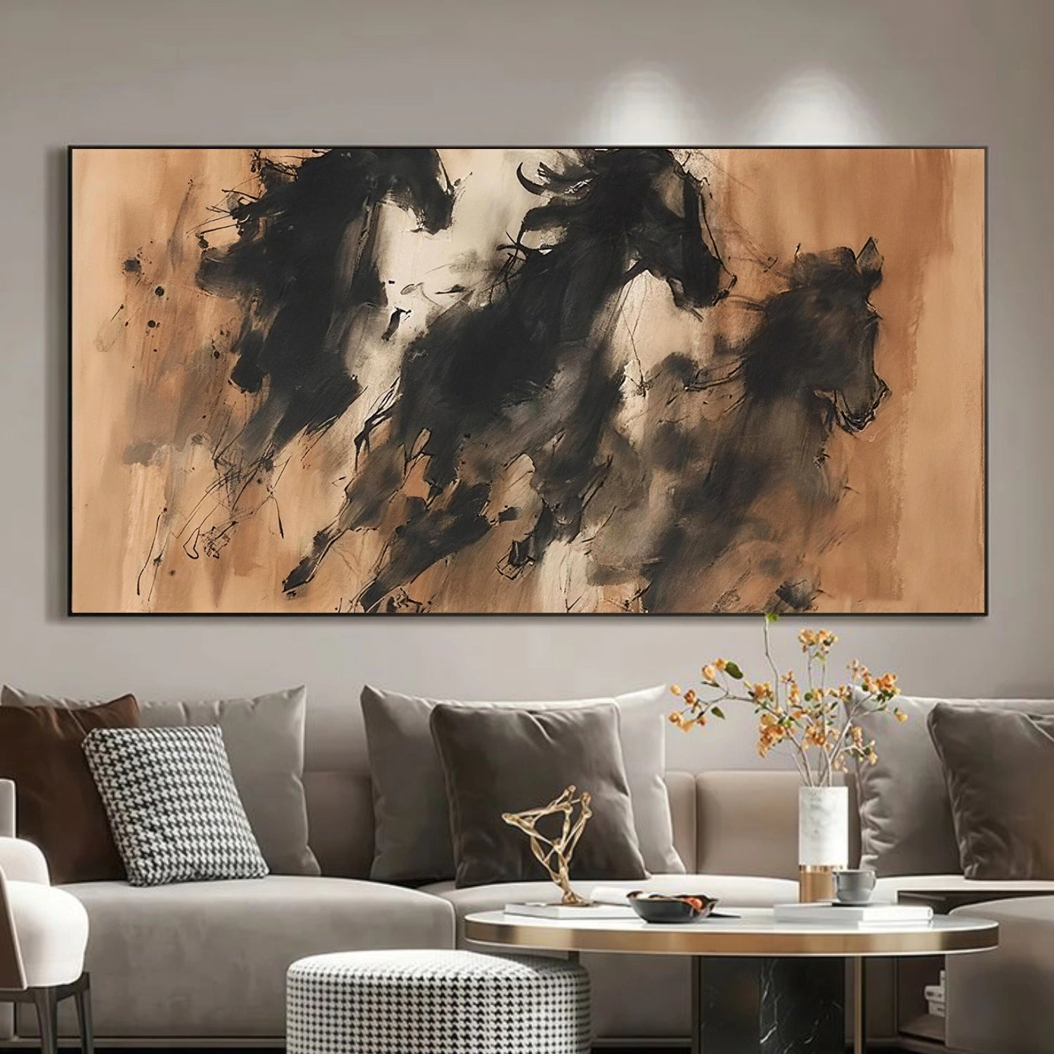Abstract Animal Horse Wall Art #AL172