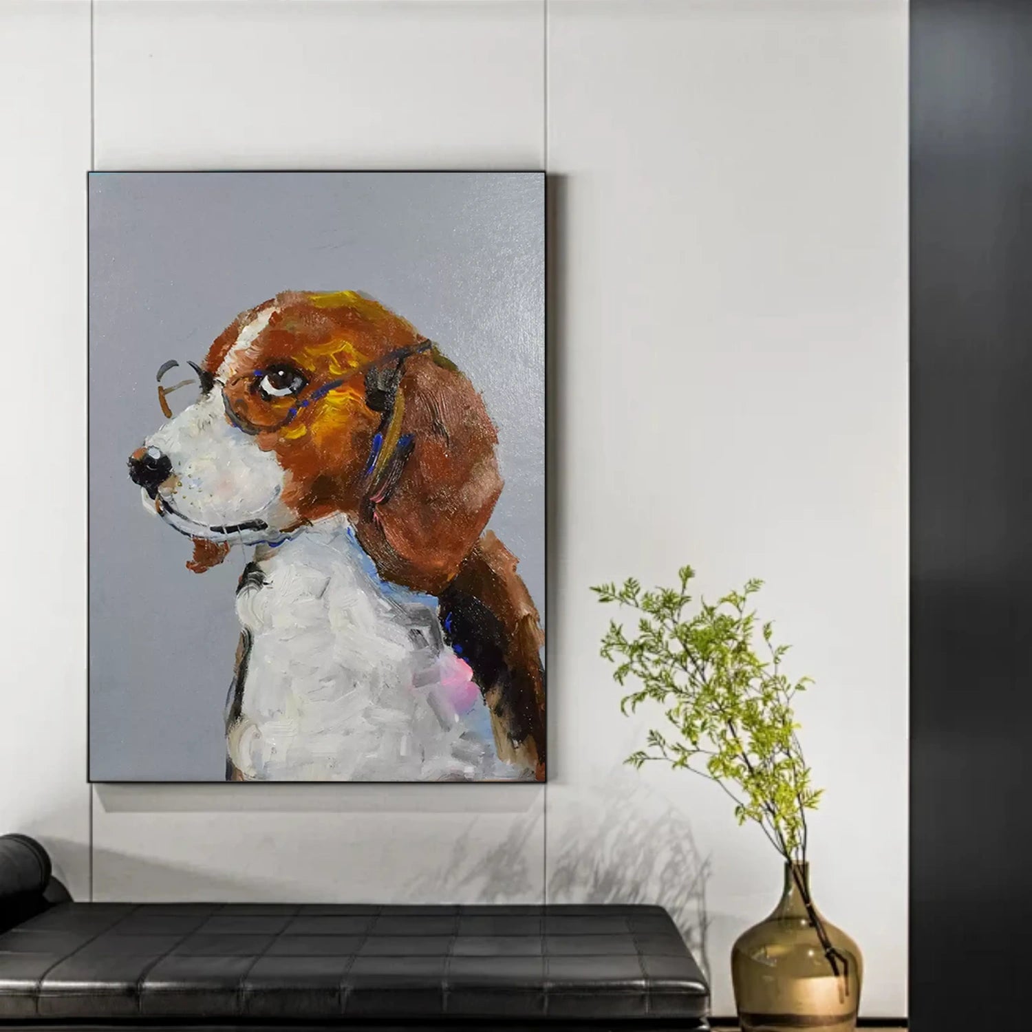 Abstract Animal Dog Wall Art #AL101
