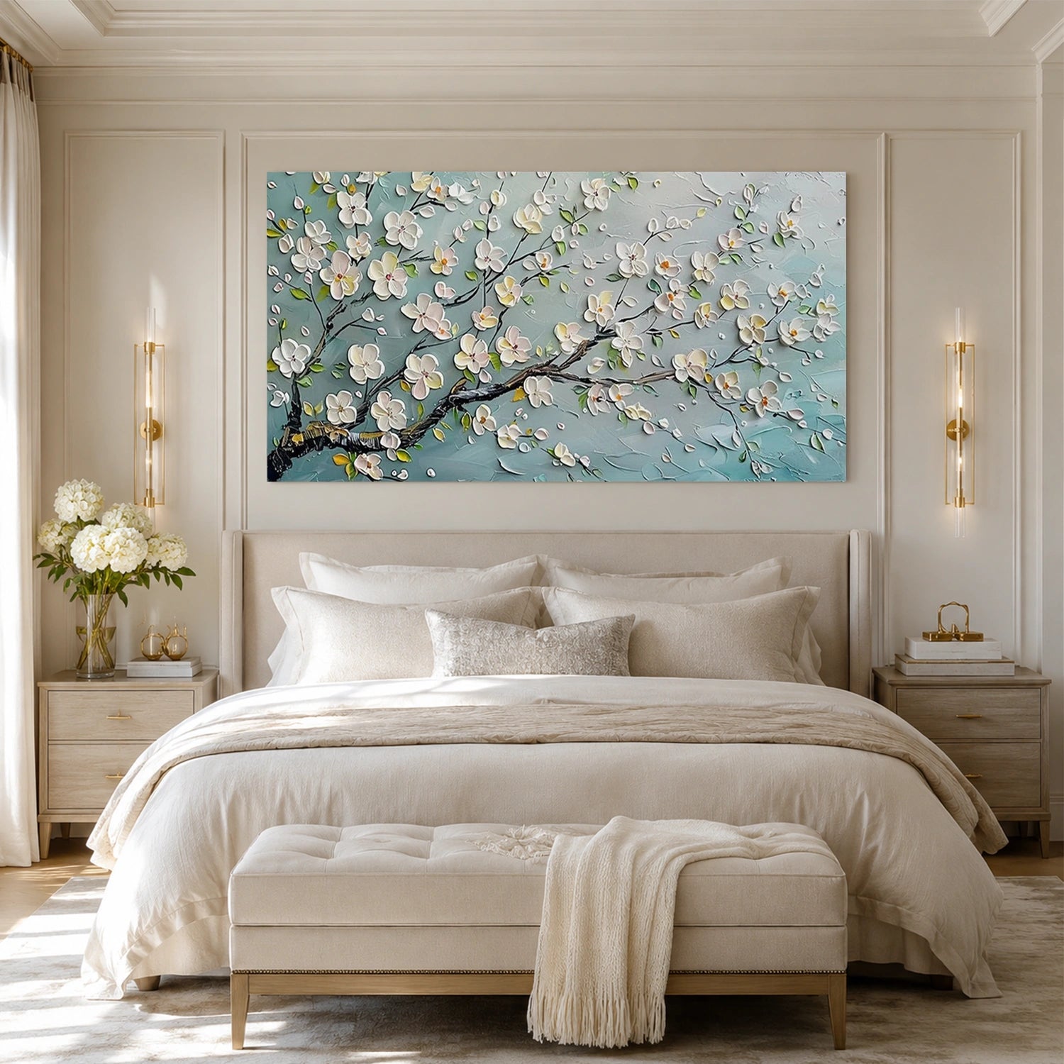 Flower & Tree Abstract Textured Wall Art #ML286