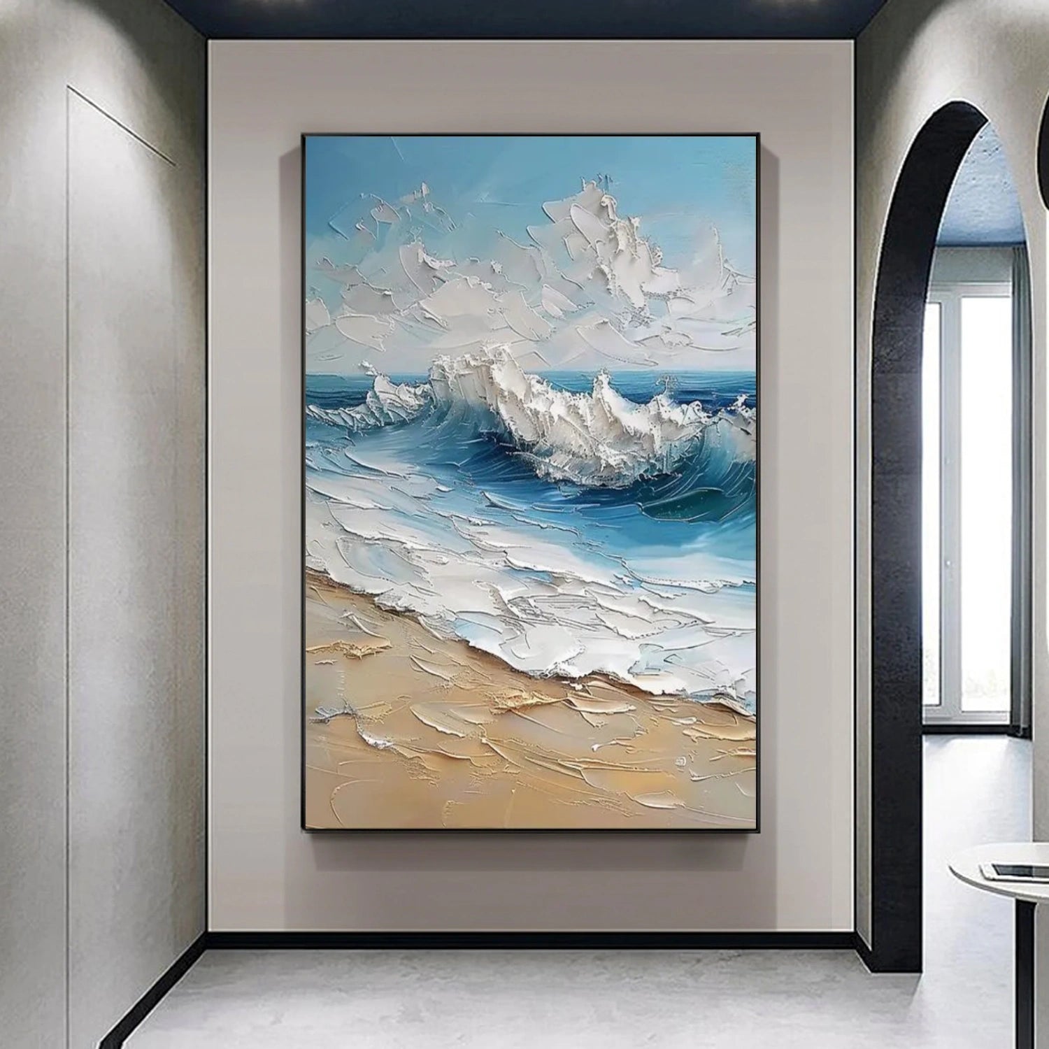 Sea & Sky Abstract Textured Wall Art #MS175