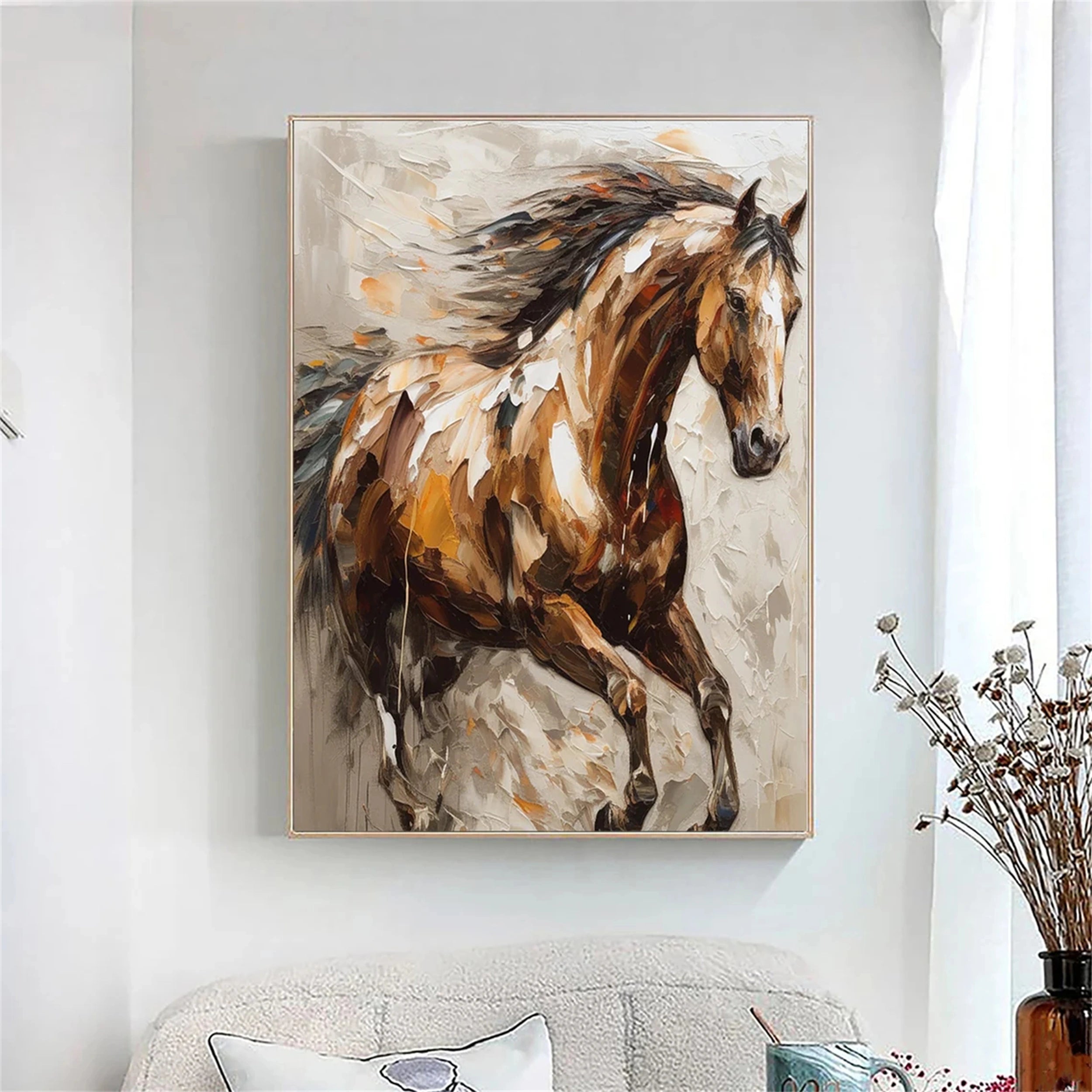 Colorful Horse Abstract Animal Wall Art #AL044